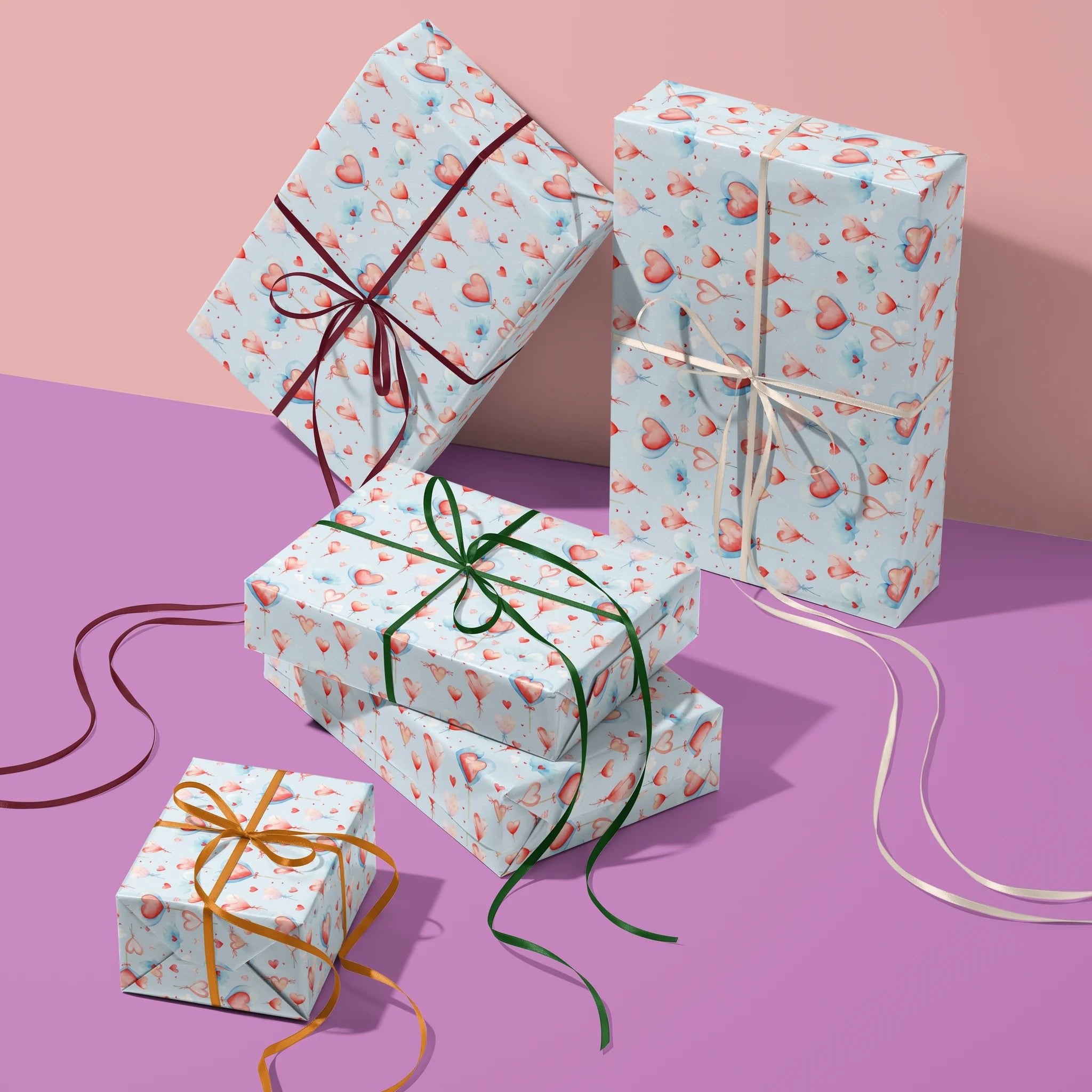 Hearts That Float Gift Wrapping Paper
