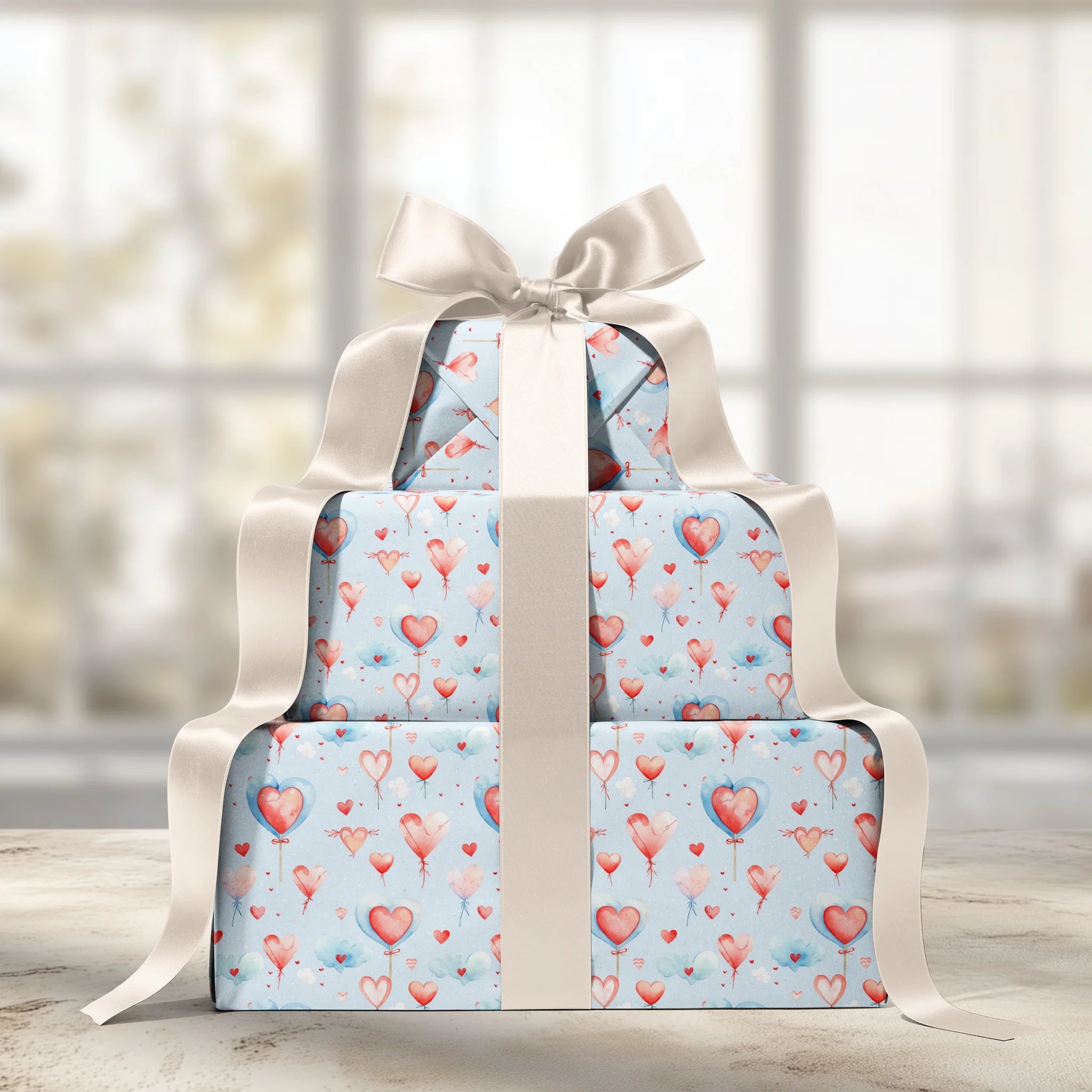 Hearts That Float Gift Wrapping Paper
