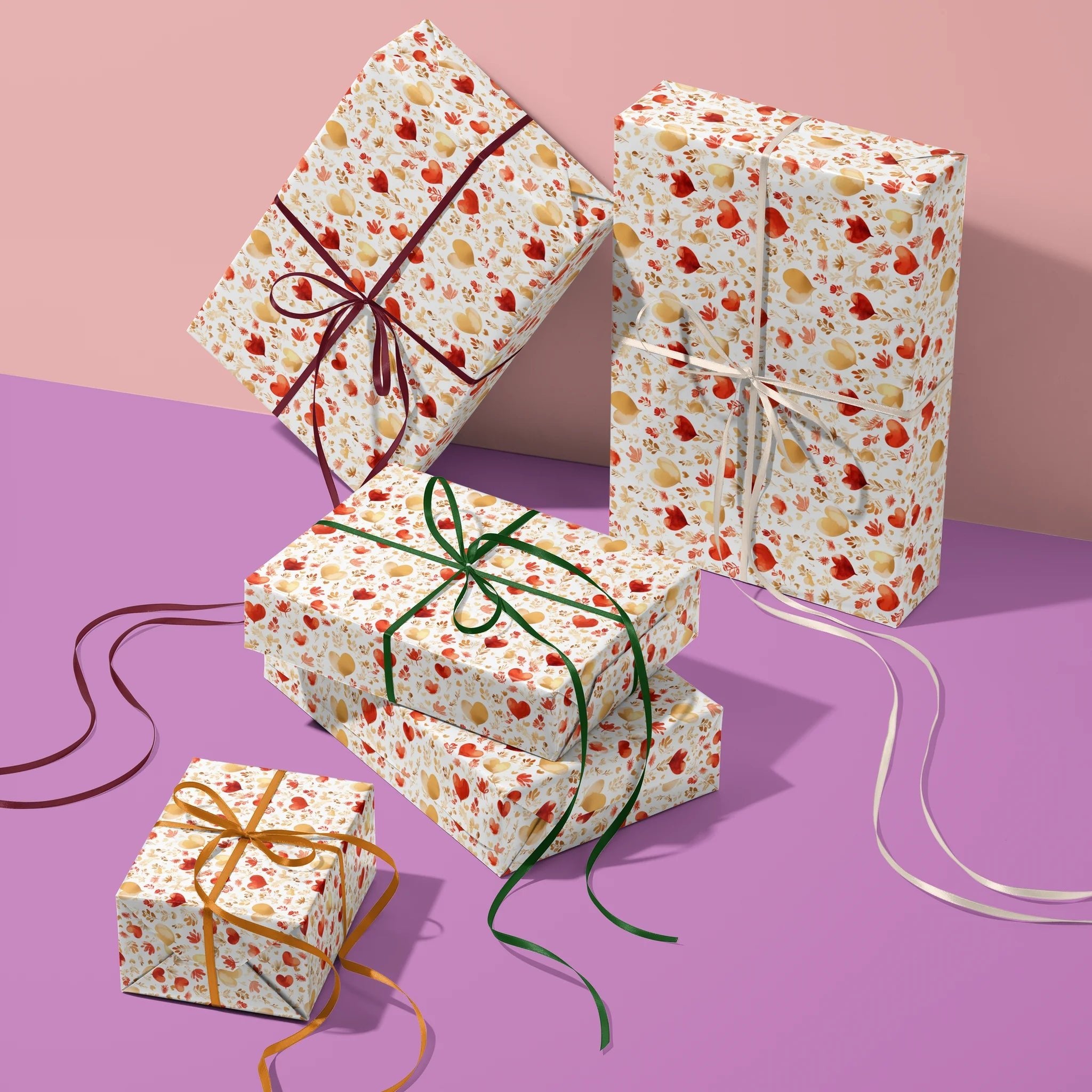 Red And Gold Everywhere Gift Wrapping Paper