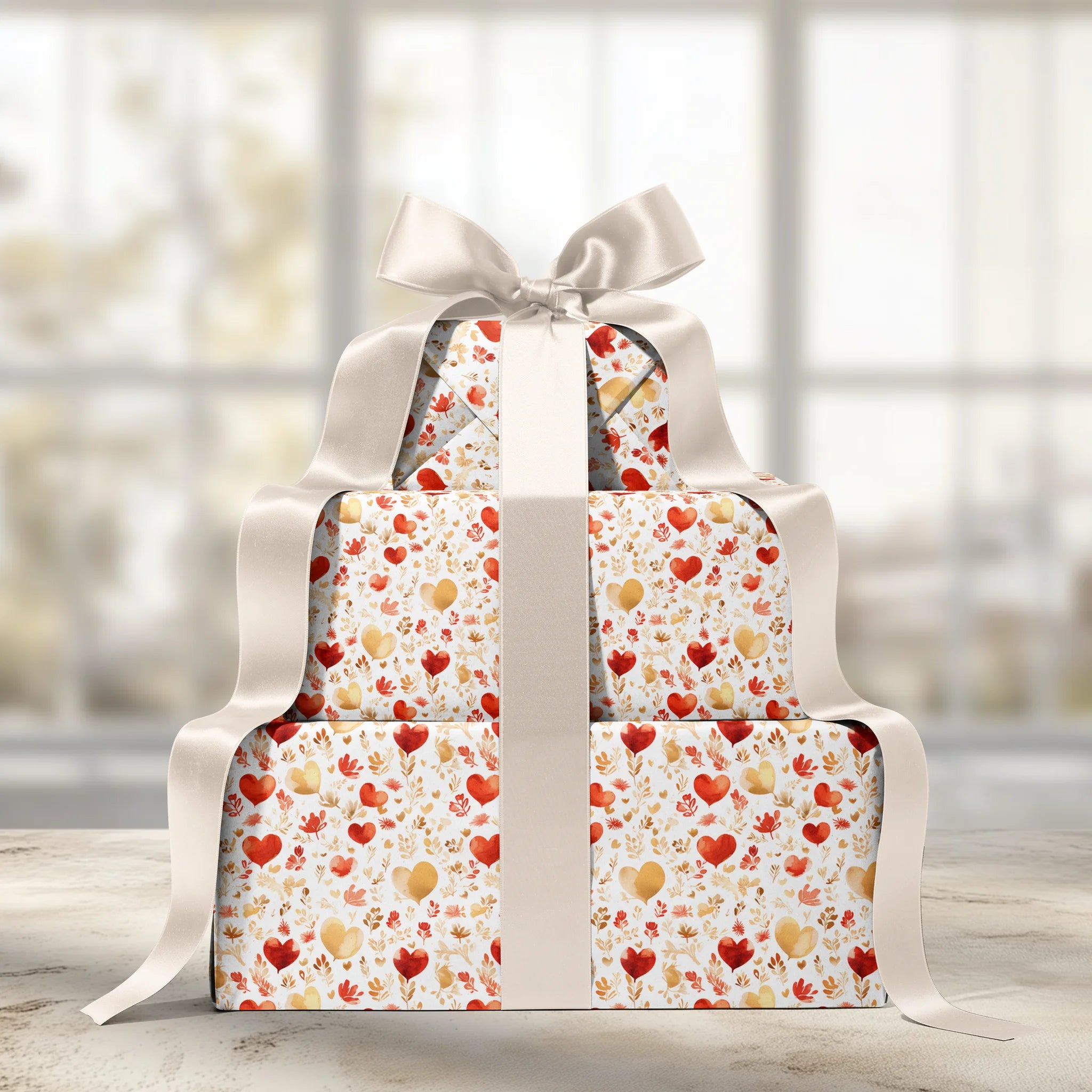 Red And Gold Everywhere Gift Wrapping Paper