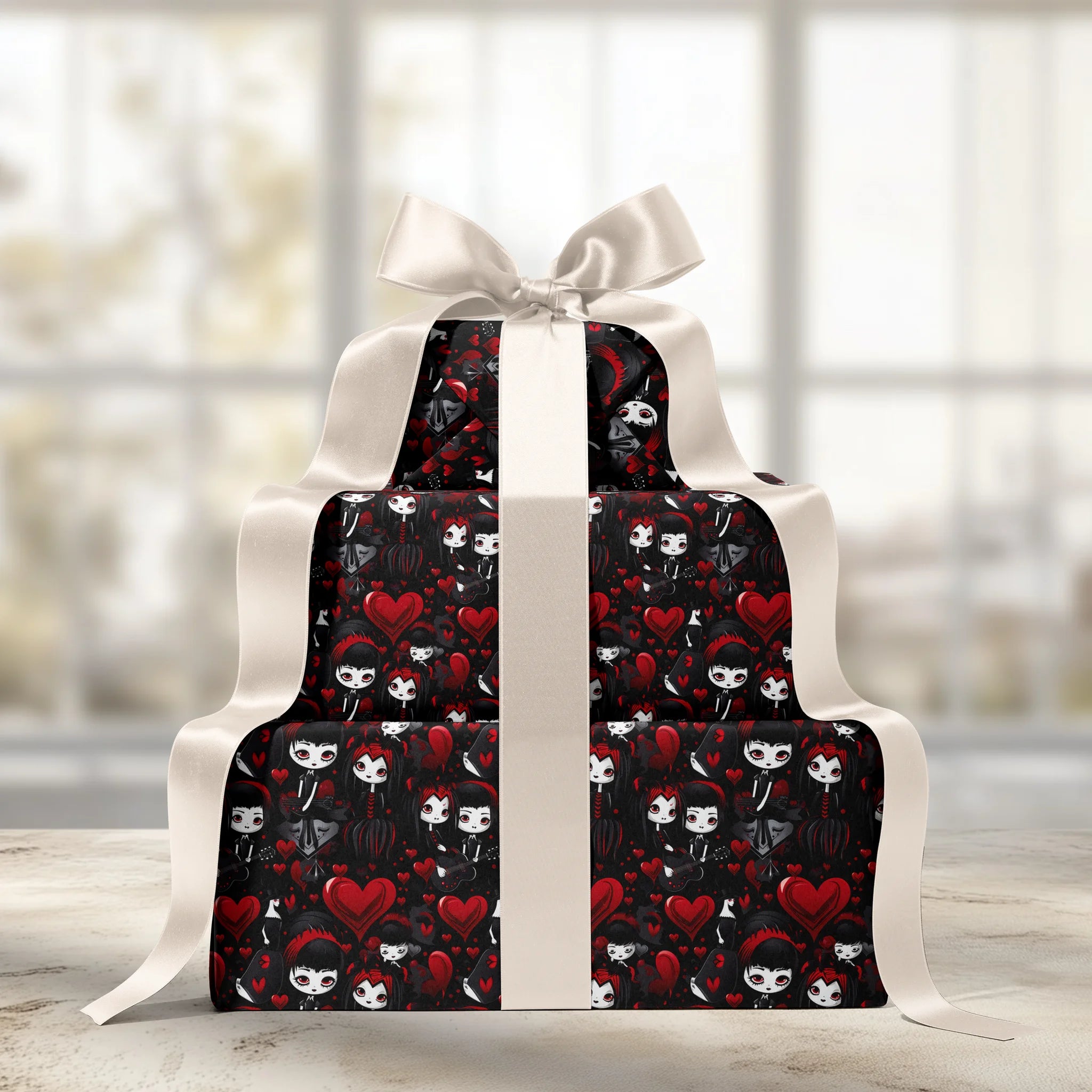 Halloween Valentine Gift Wrapping Paper