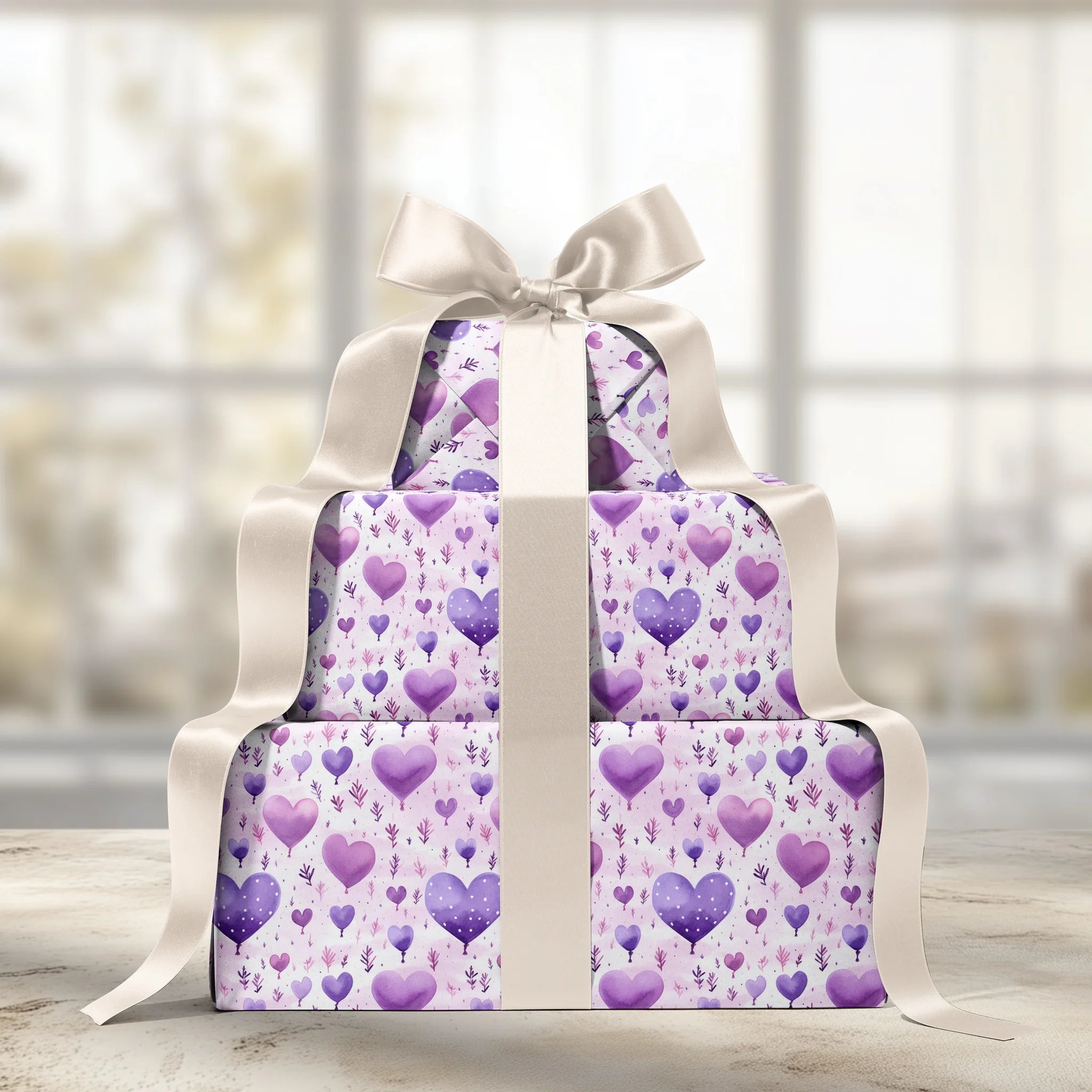 Purple Heart Parade Gift Wrapping Paper