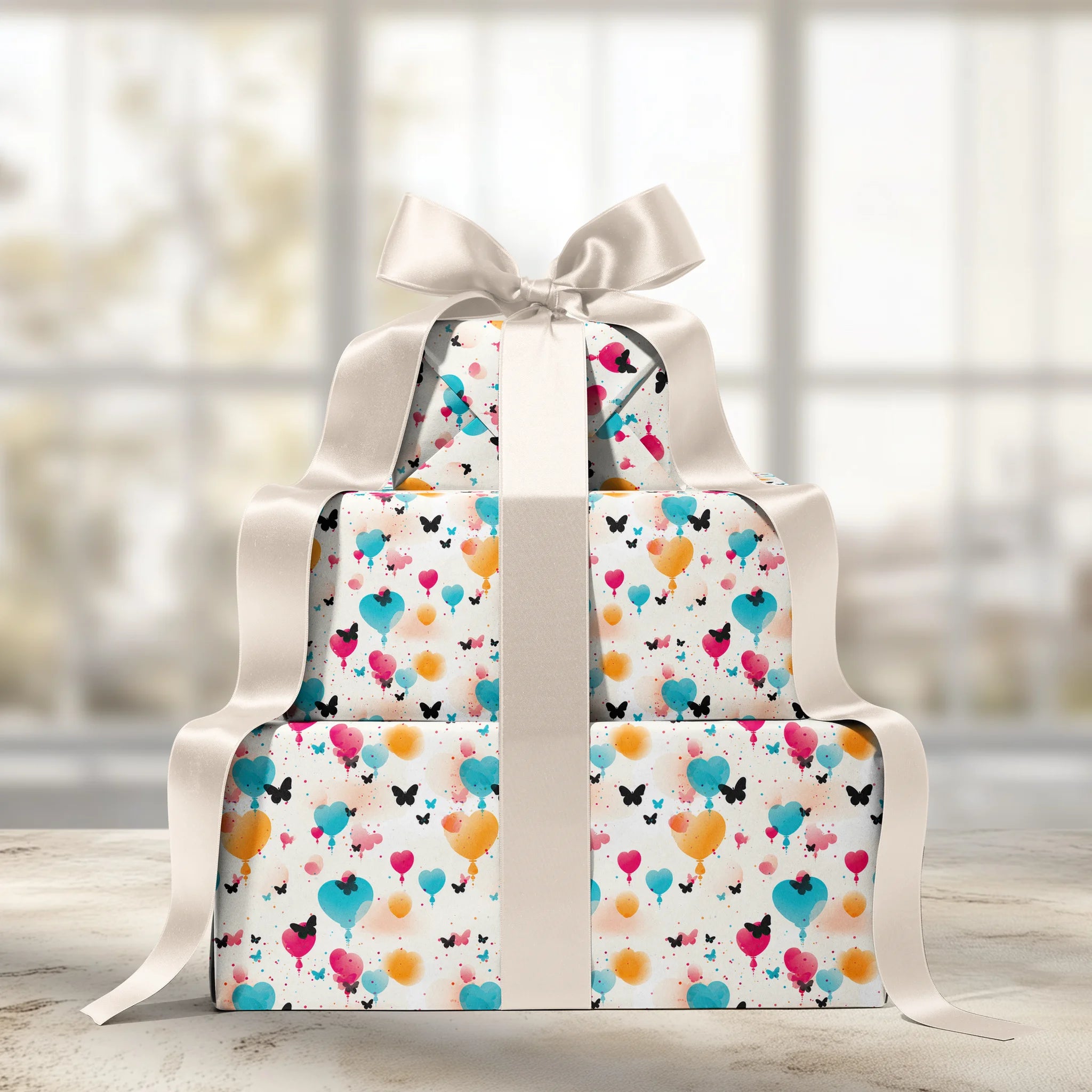 Heart In The Air Gift Wrapping Paper