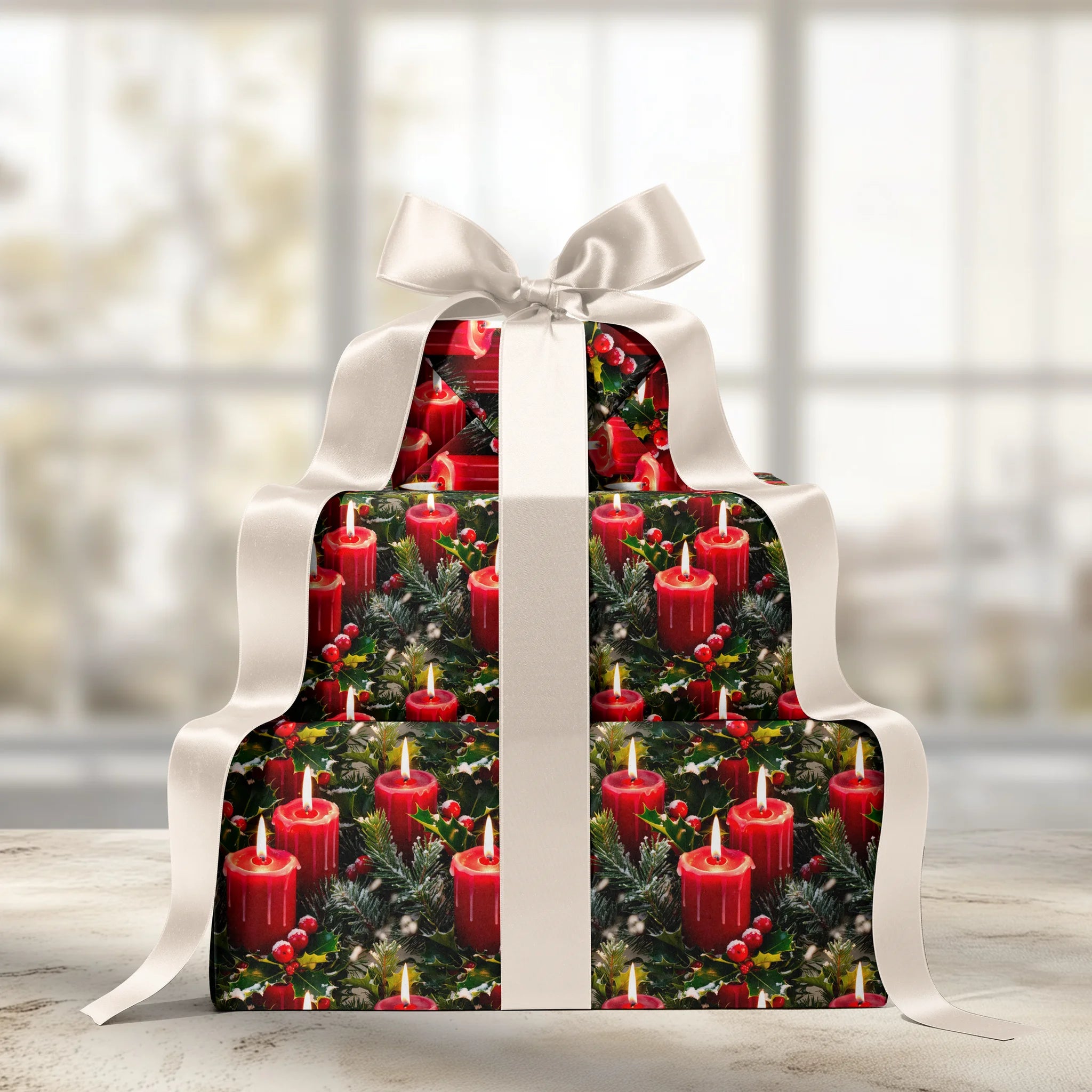 Holly Jolly Flicker Gift Wrapping Paper