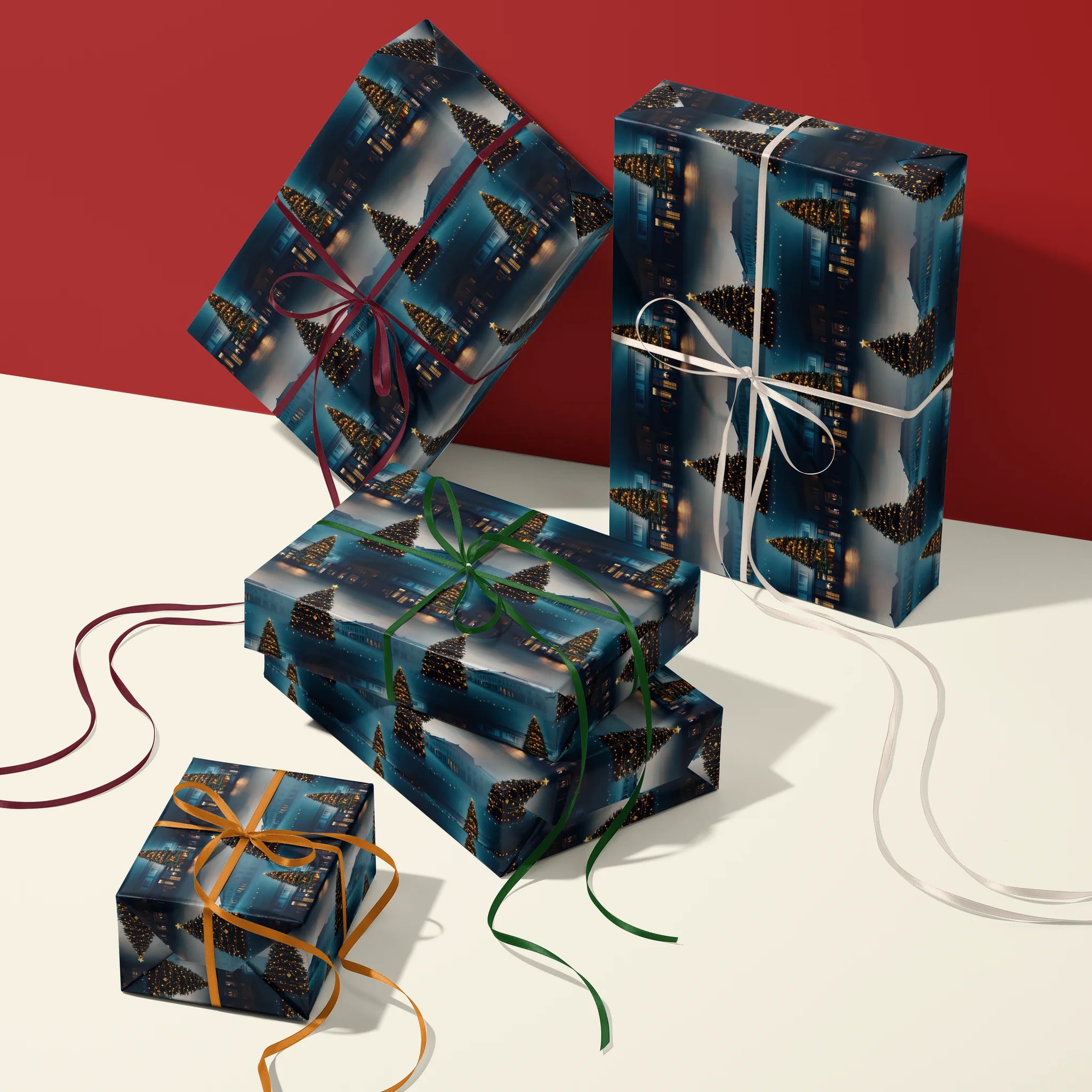 Santa’s Street Beat Gift Wrapping Paper