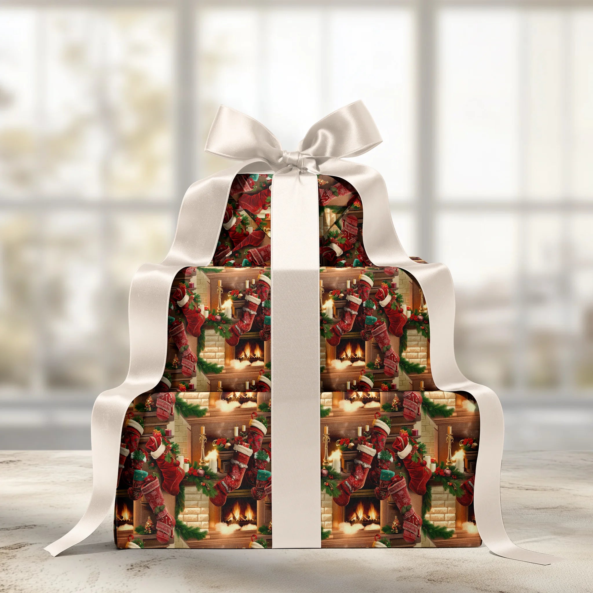 Stocking Up Smiles Gift Wrapping Paper