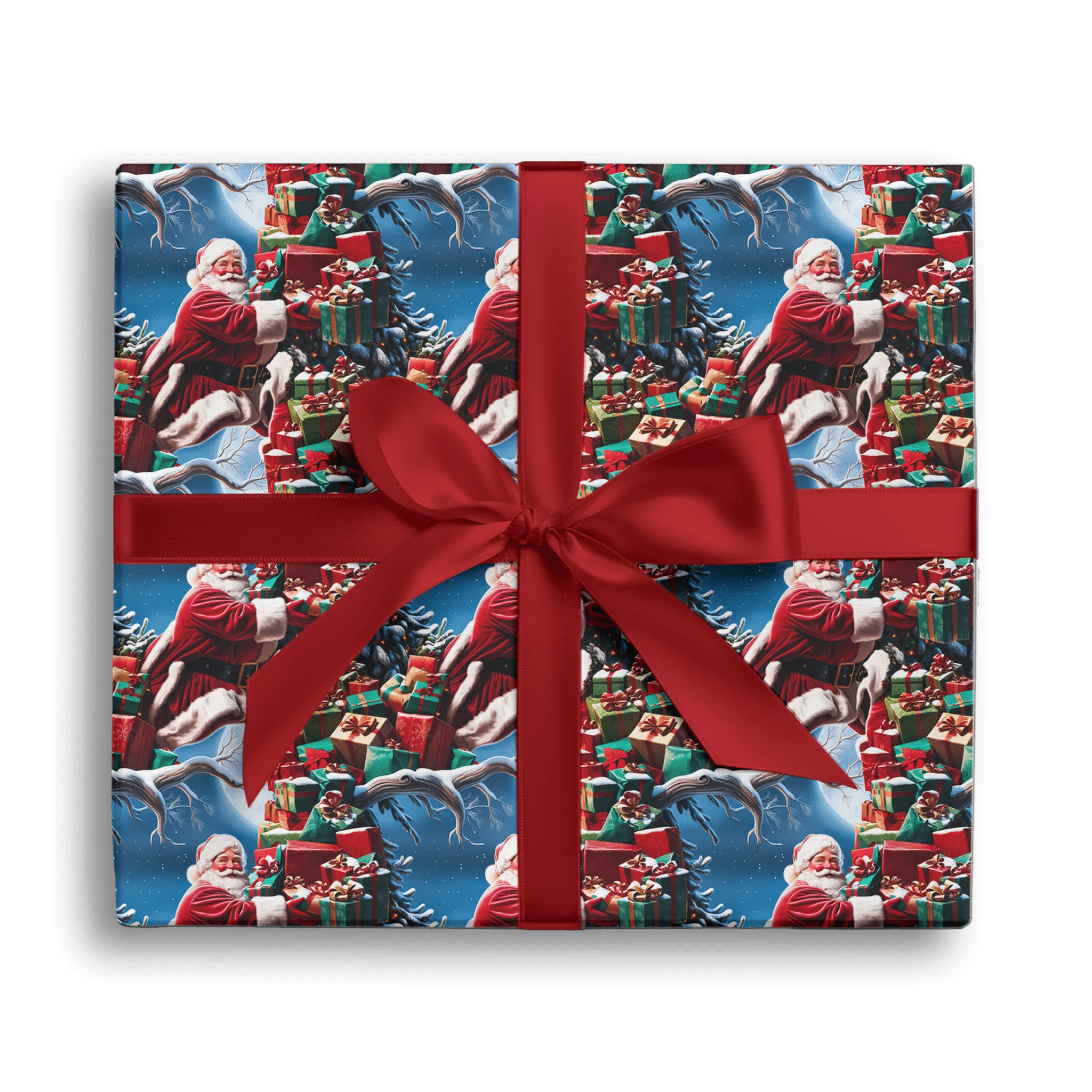 Santa No Pause Gift Wrapping Paper