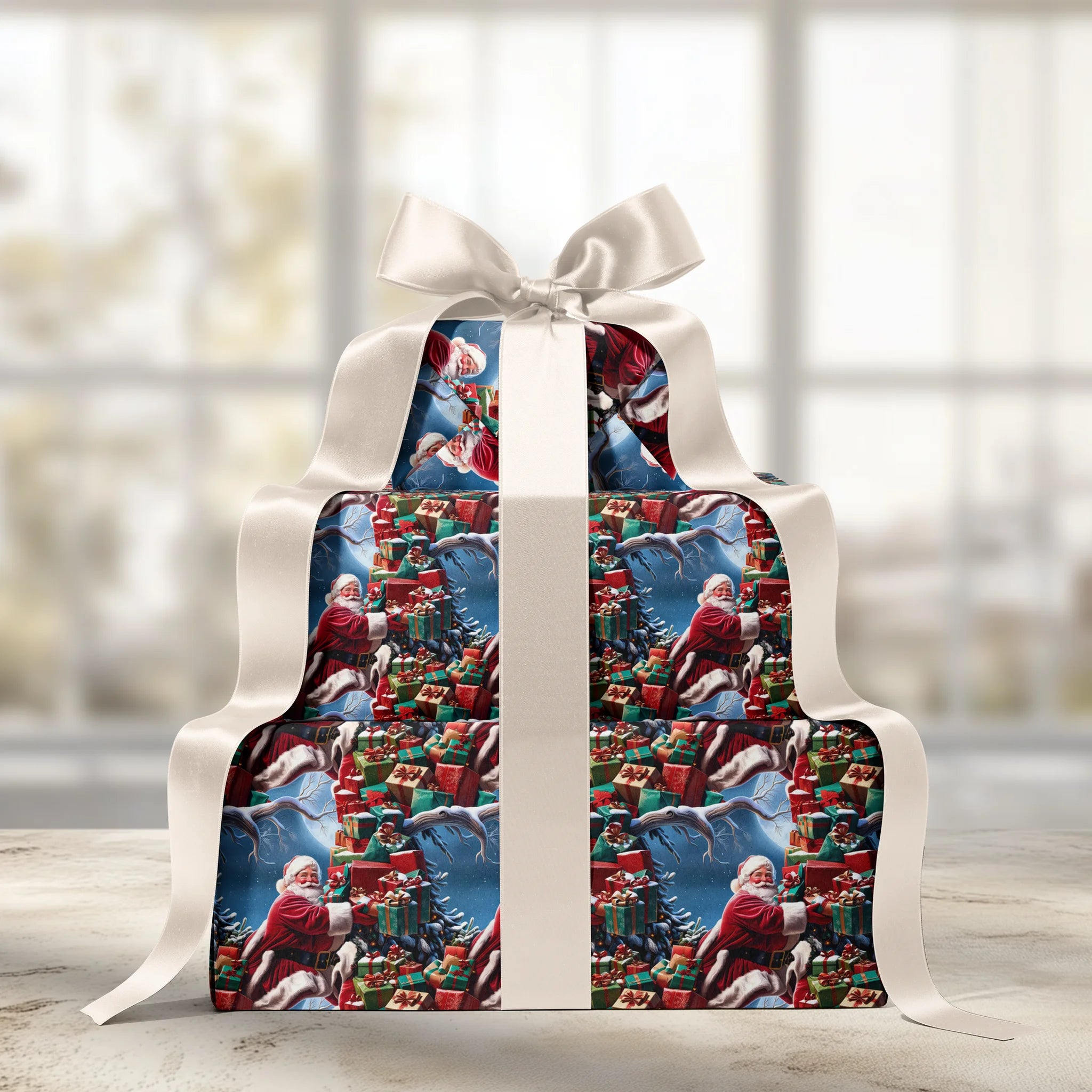 Santa No Pause Gift Wrapping Paper