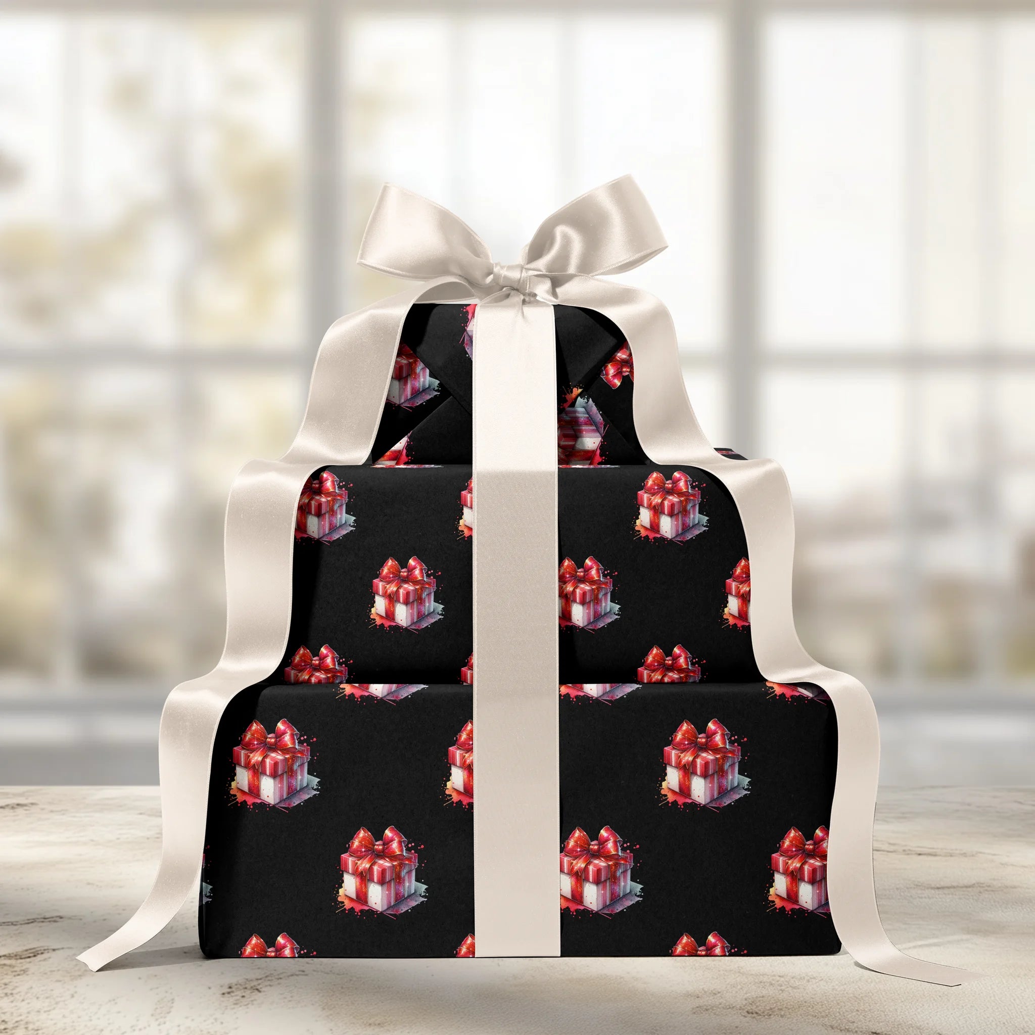 Bow Tied Up Gift Wrapping Paper