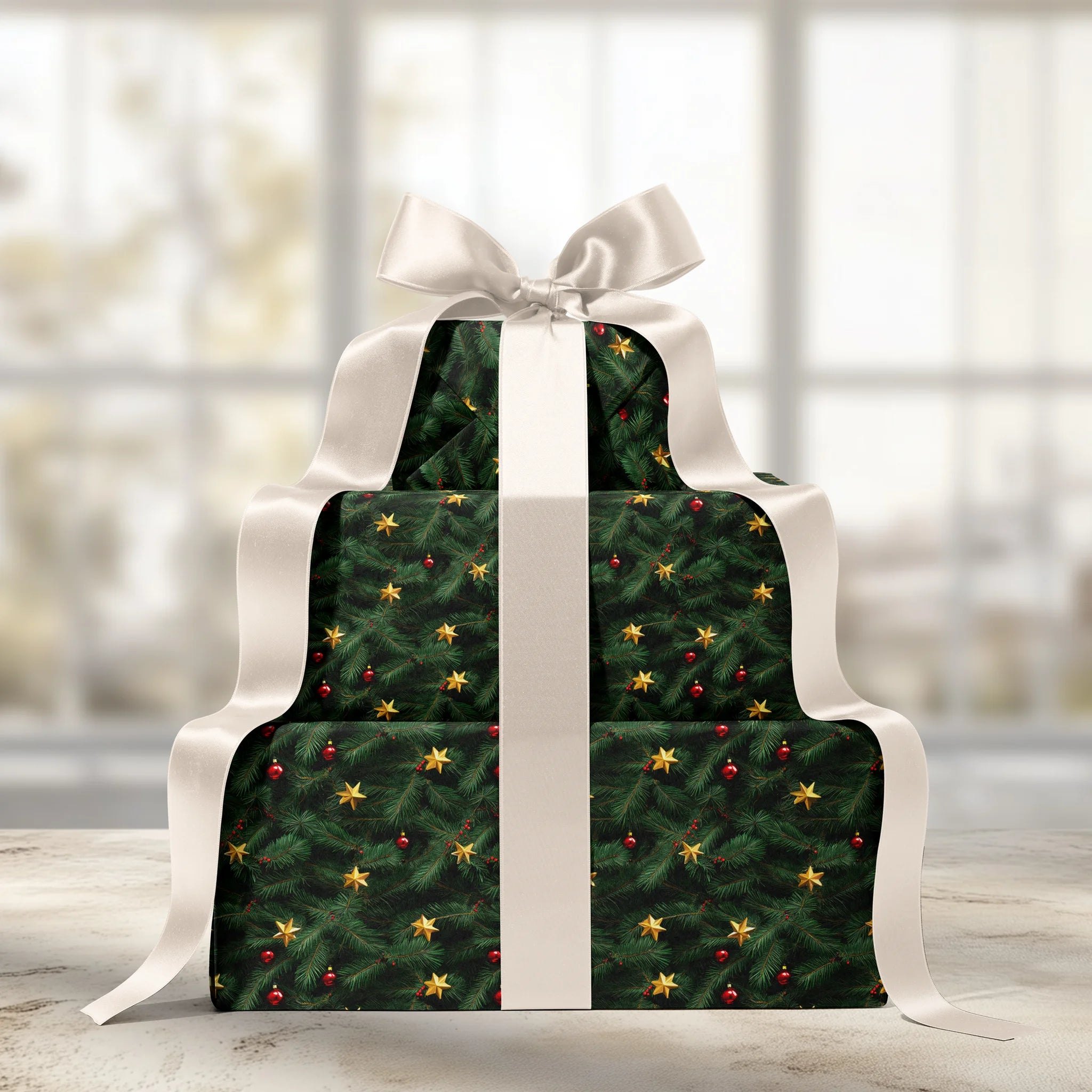 Pine Line Up Gift Wrapping Paper