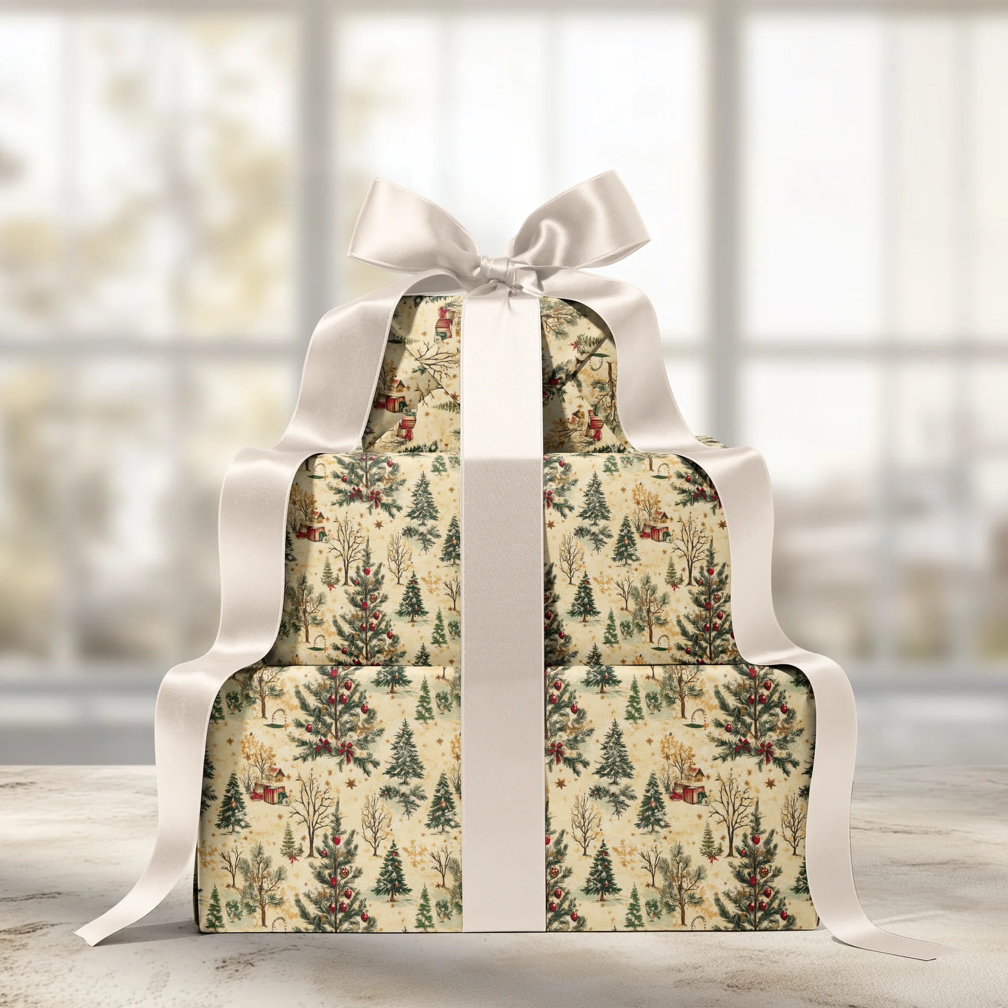 Festive Hide & Sleigh Gift Wrapping Paper
