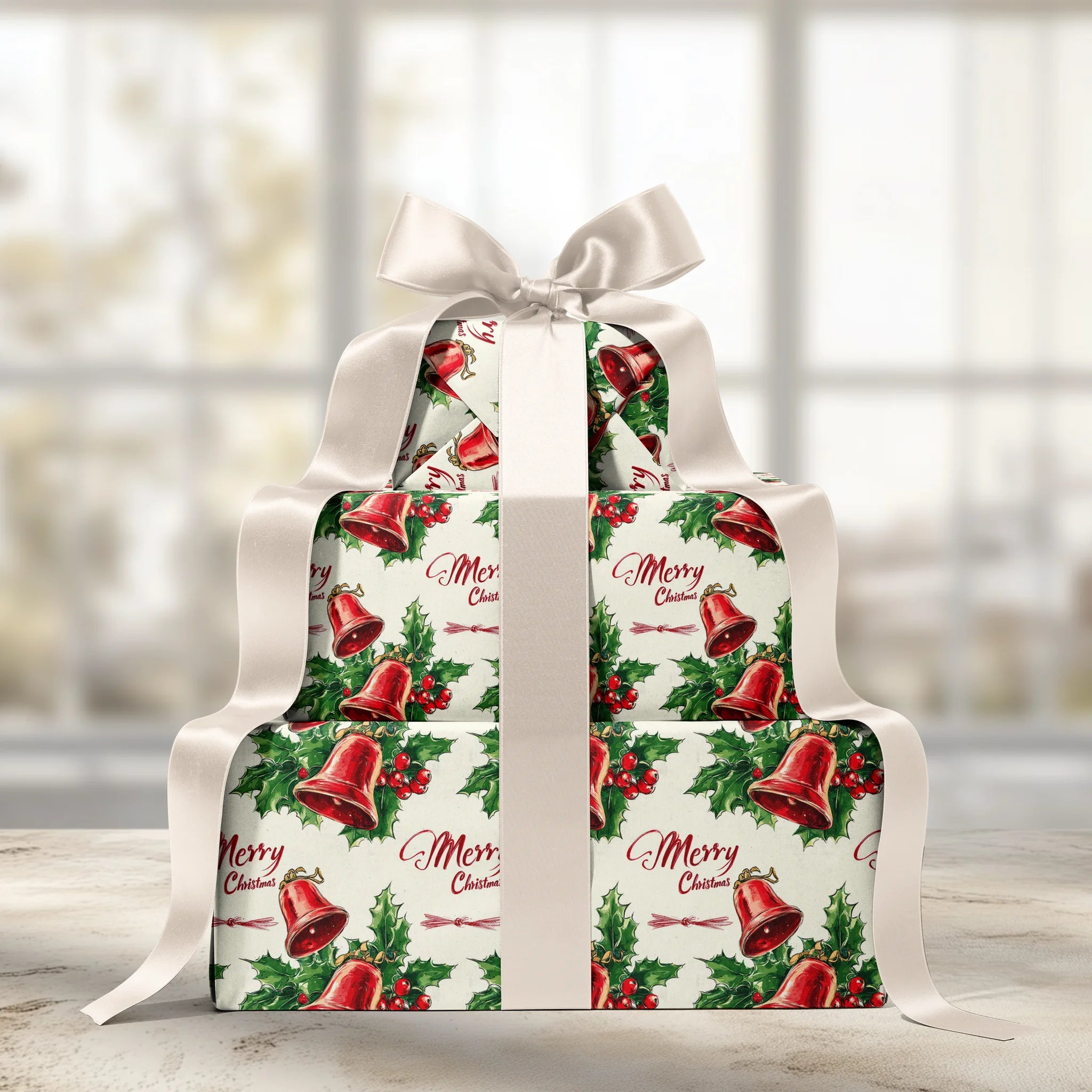 Holly-Day Herald Gift Wrapping Paper