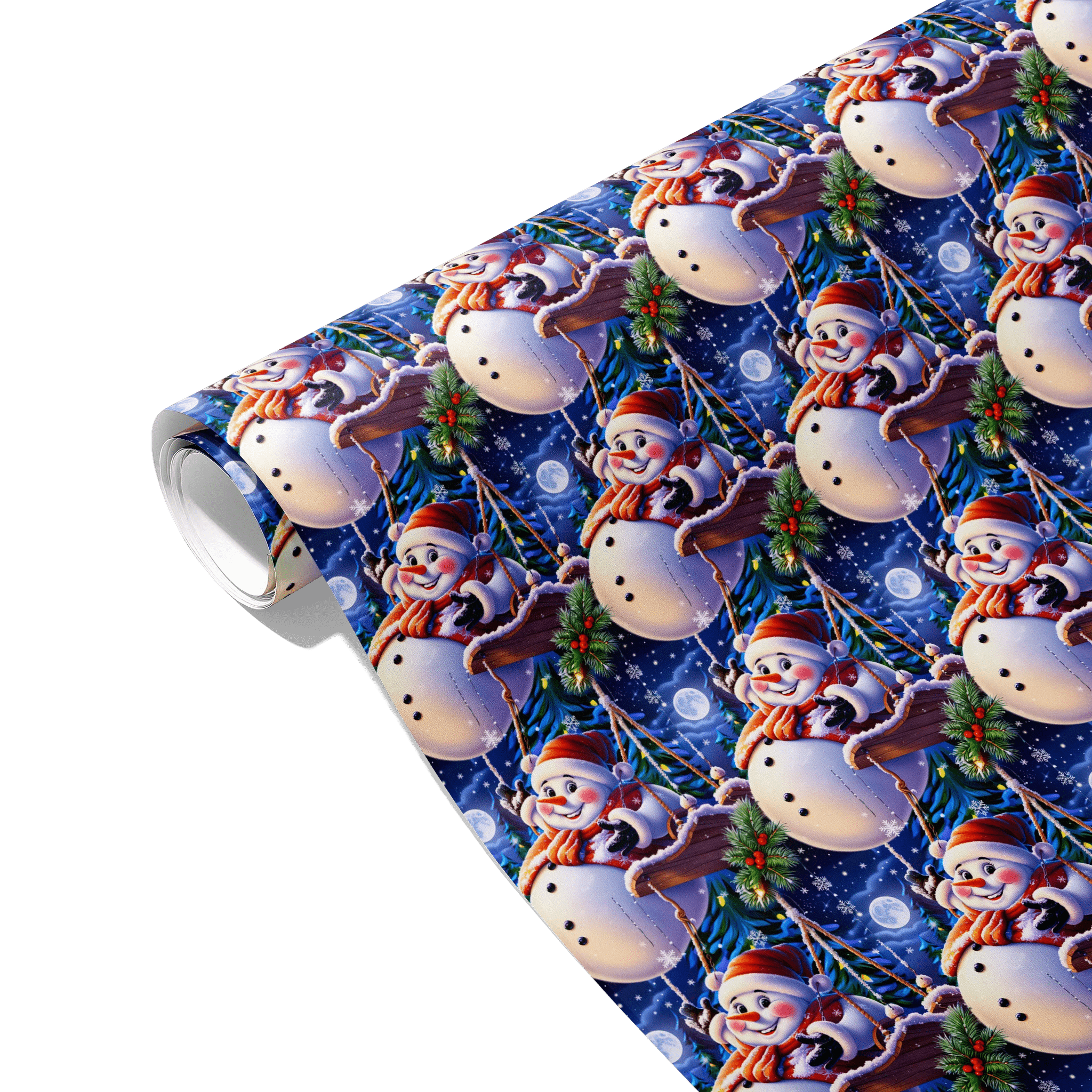 Snowman’s Swing Set Gift Wrapping Paper