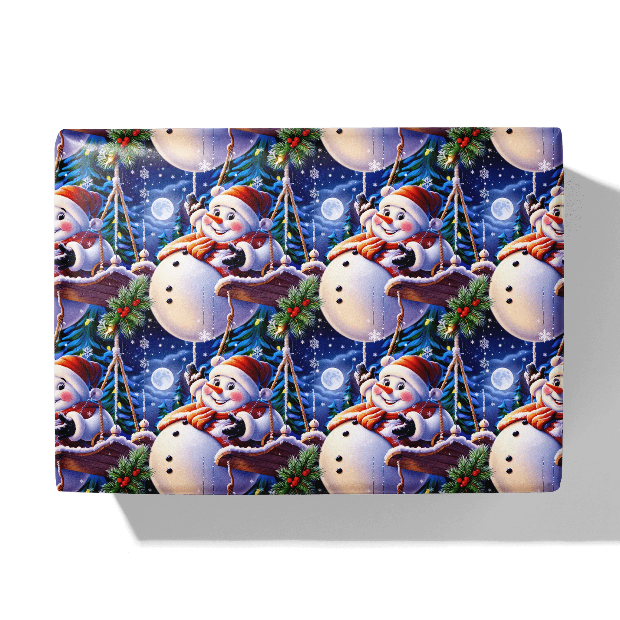 Snowman’s Swing Set Gift Wrapping Paper