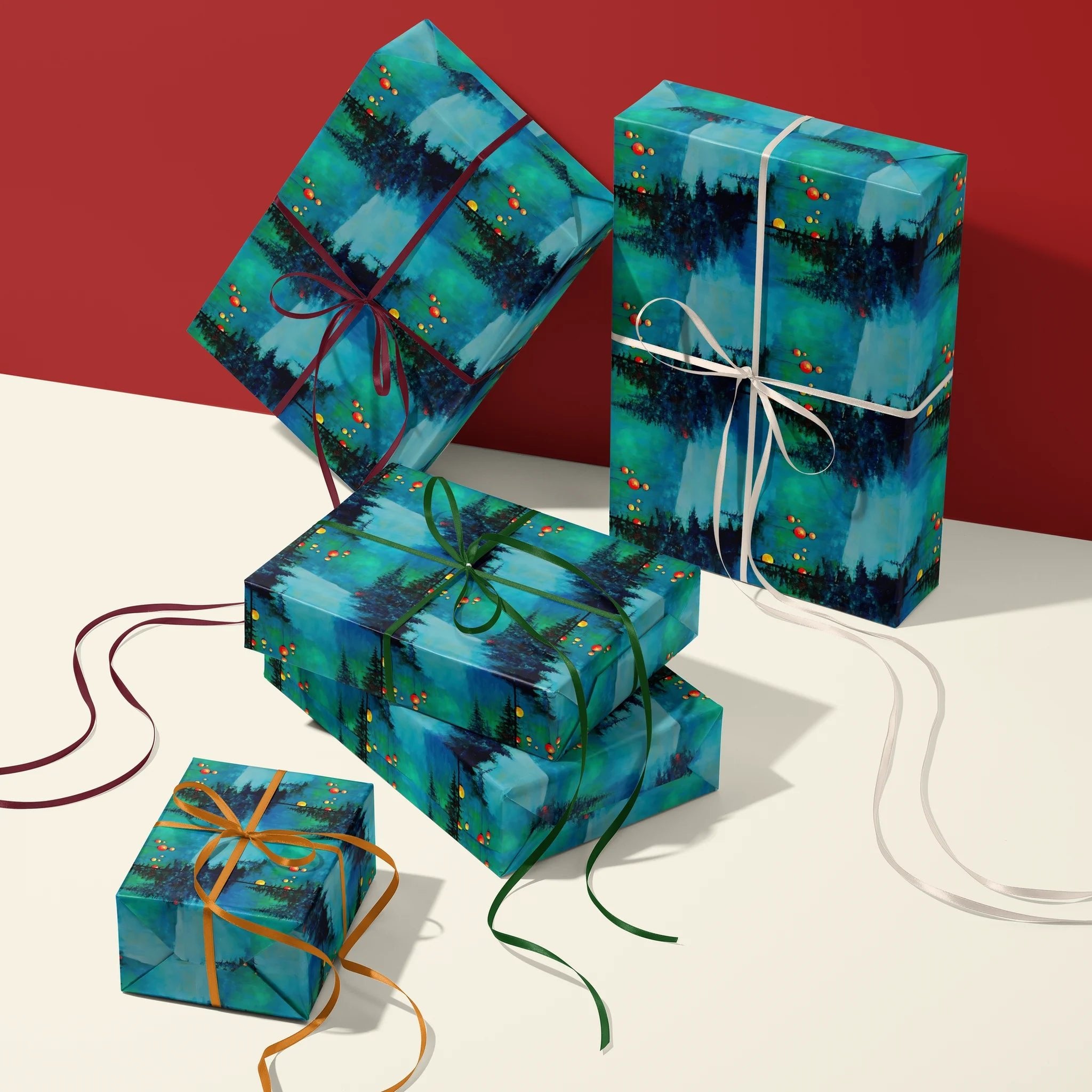 Spruced Up Surprise Gift Wrapping Paper
