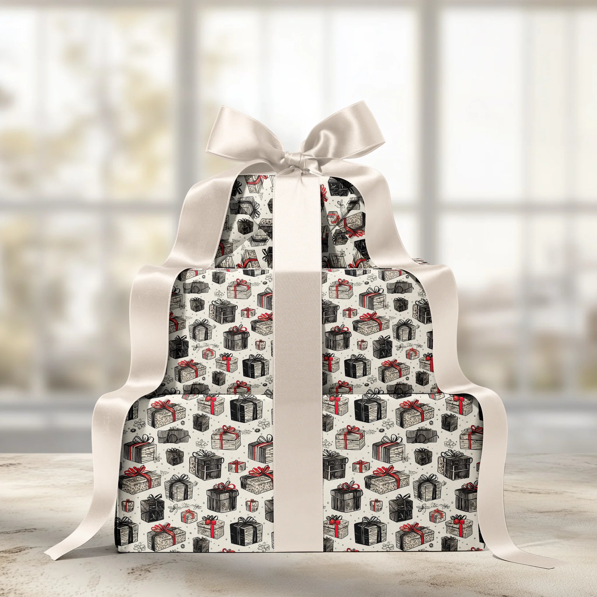 Bow Ho Ho Gift Wrapping Paper