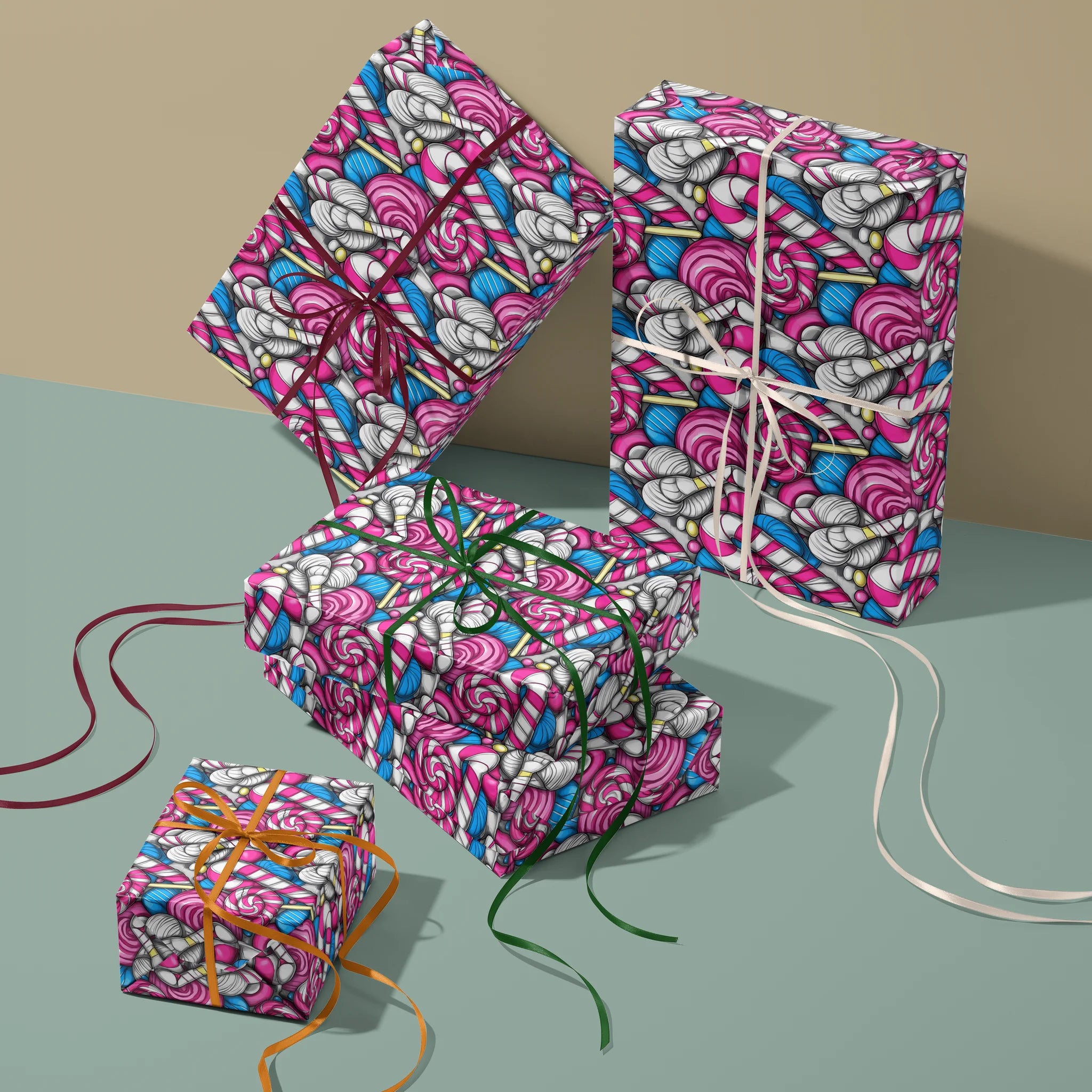 Happy Unwrapping Gift Wrapping Paper
