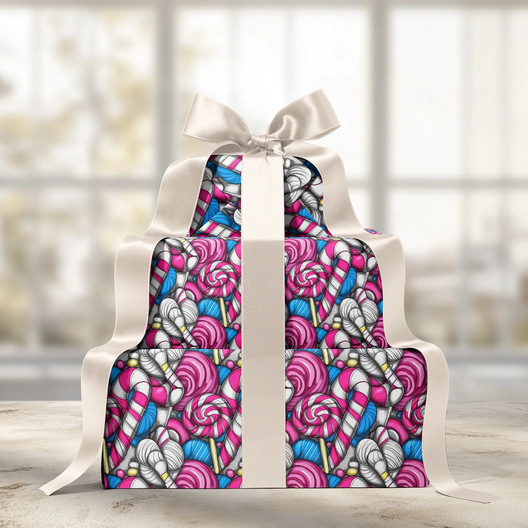Happy Unwrapping Gift Wrapping Paper