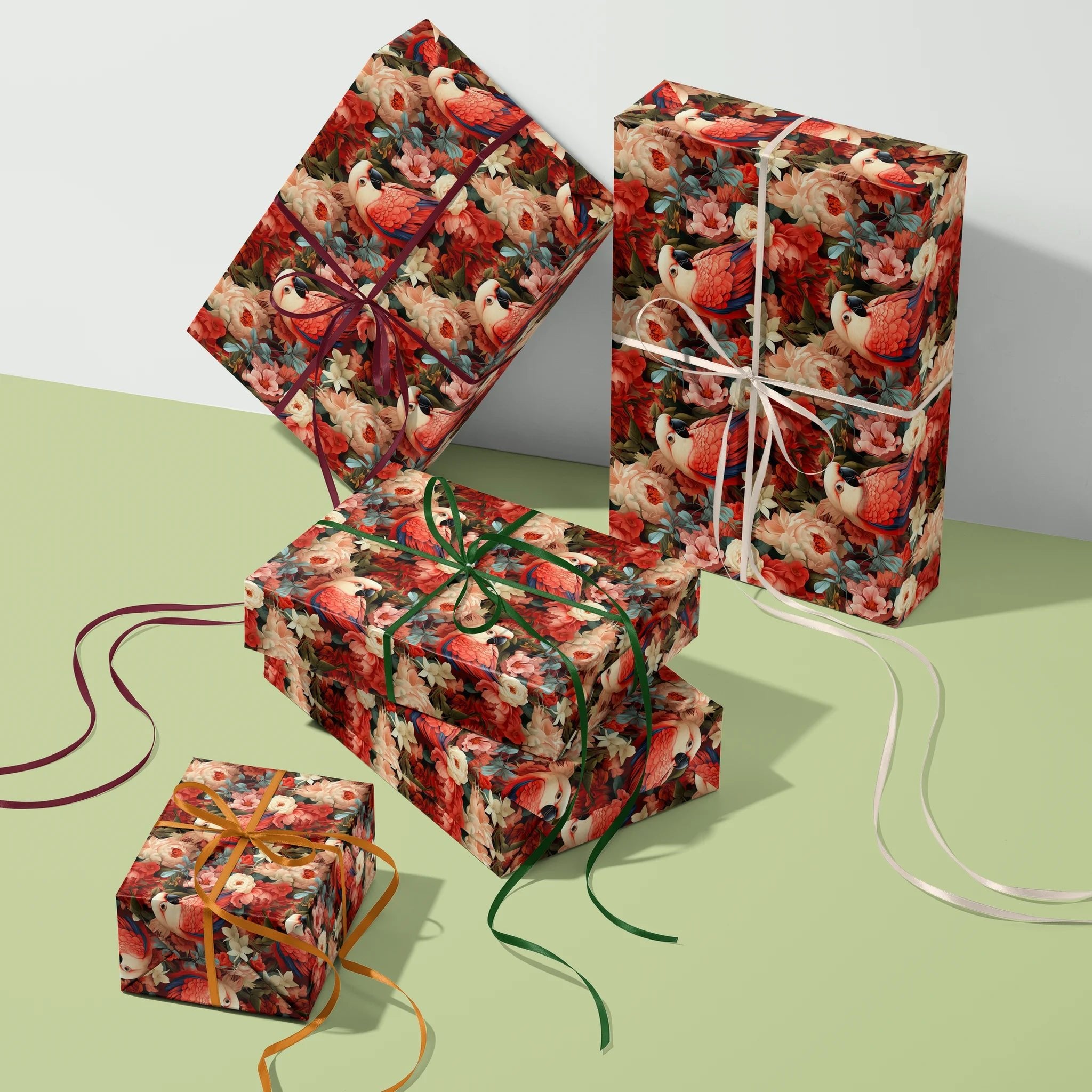 Vibrant Tropical Flair Gift Wrapping Paper