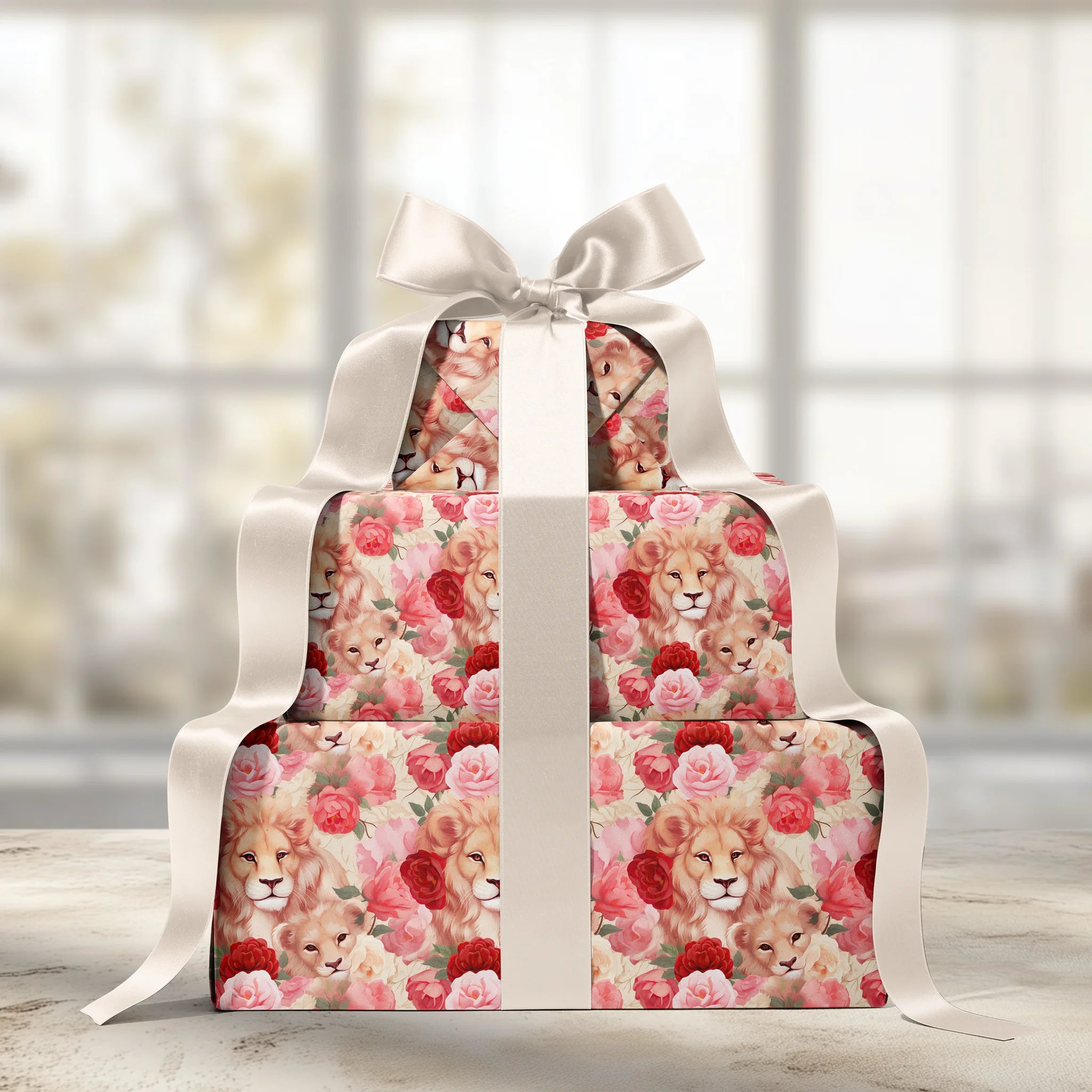 Majestic Rose Guardian Gift Wrapping Paper