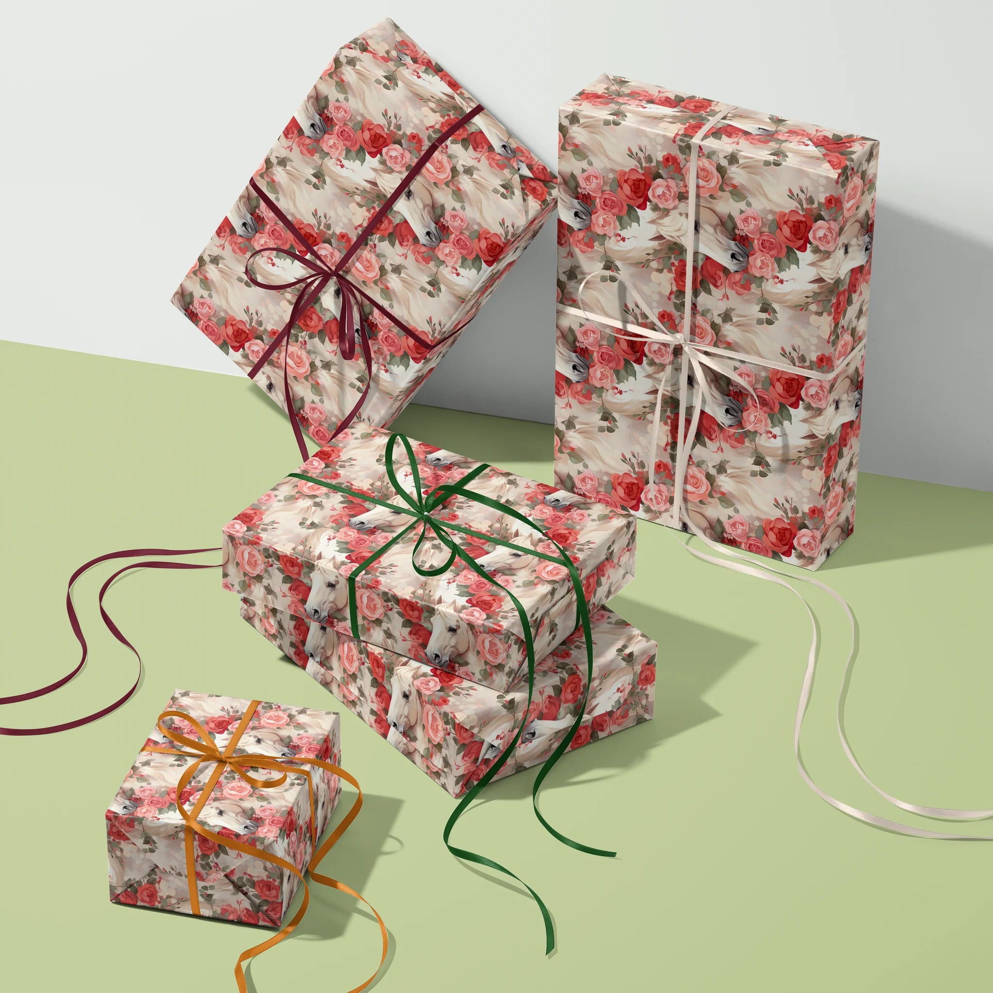 Romantic White Horse Gift Wrapping Paper