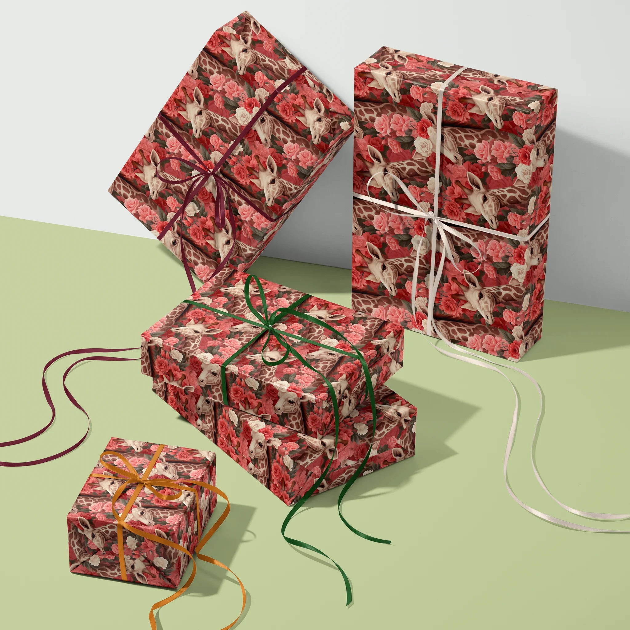 Towering Rose Beauty Gift Wrapping Paper