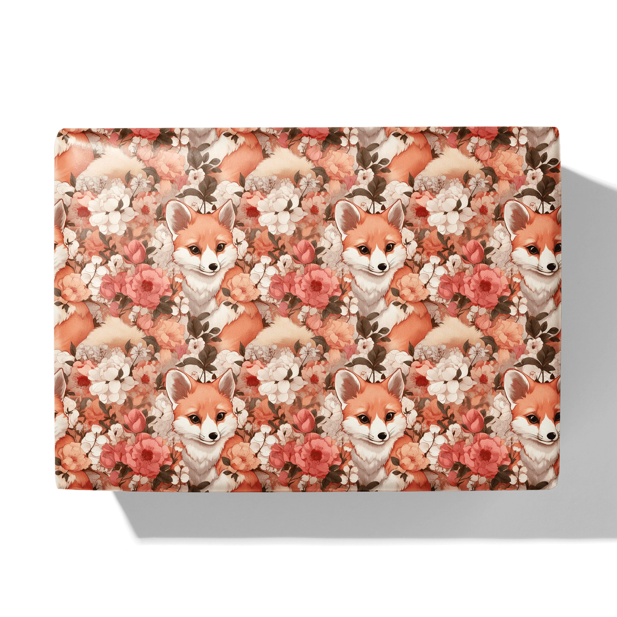 Whimsical Floral Fox Gift Wrapping Paper