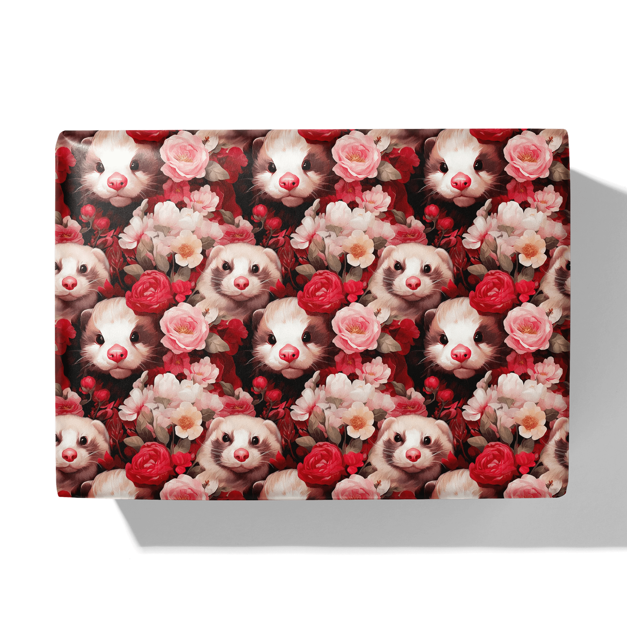 Curious Floral Ferrets Gift Wrapping Paper