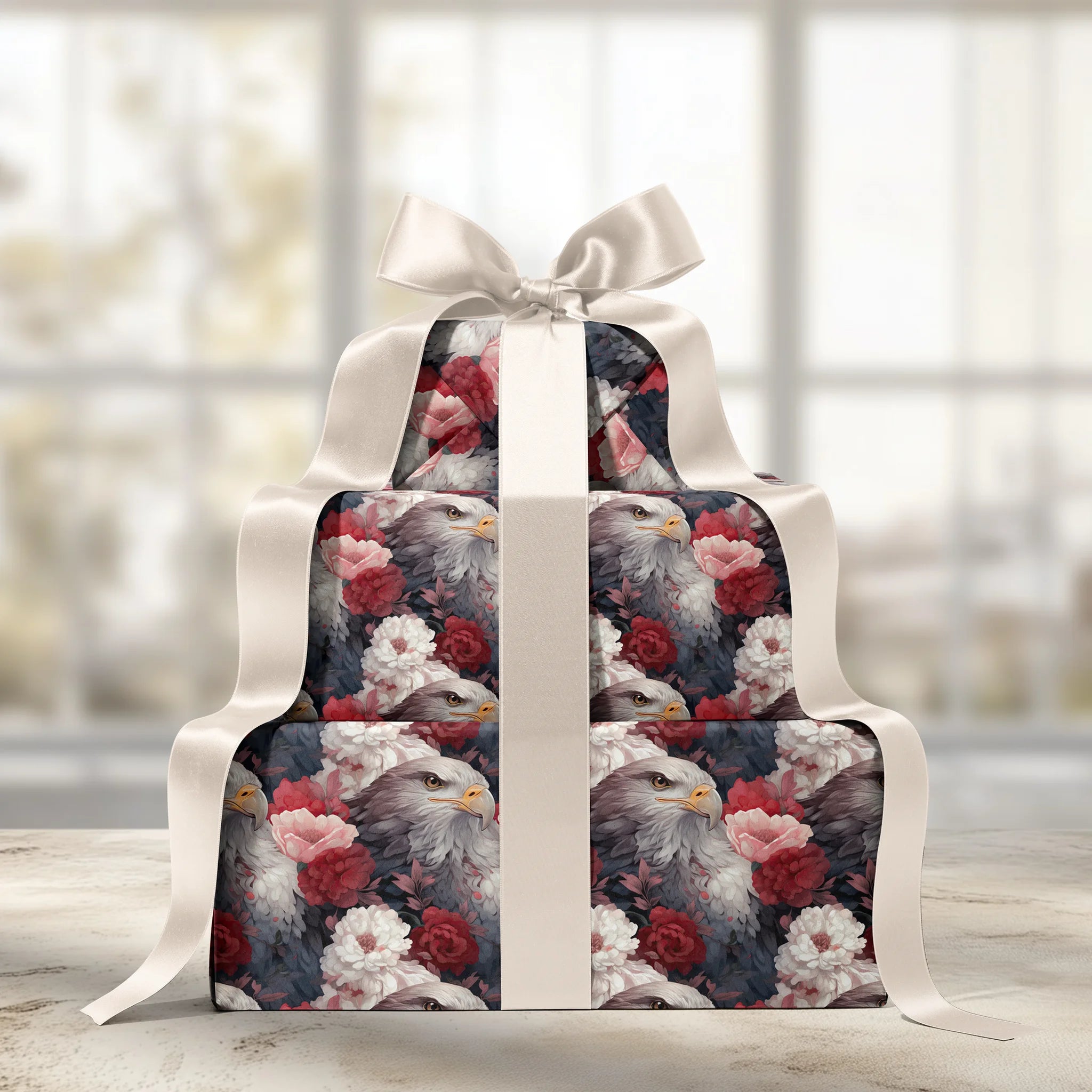 Patriotic Bloom Aura Gift Wrapping Paper