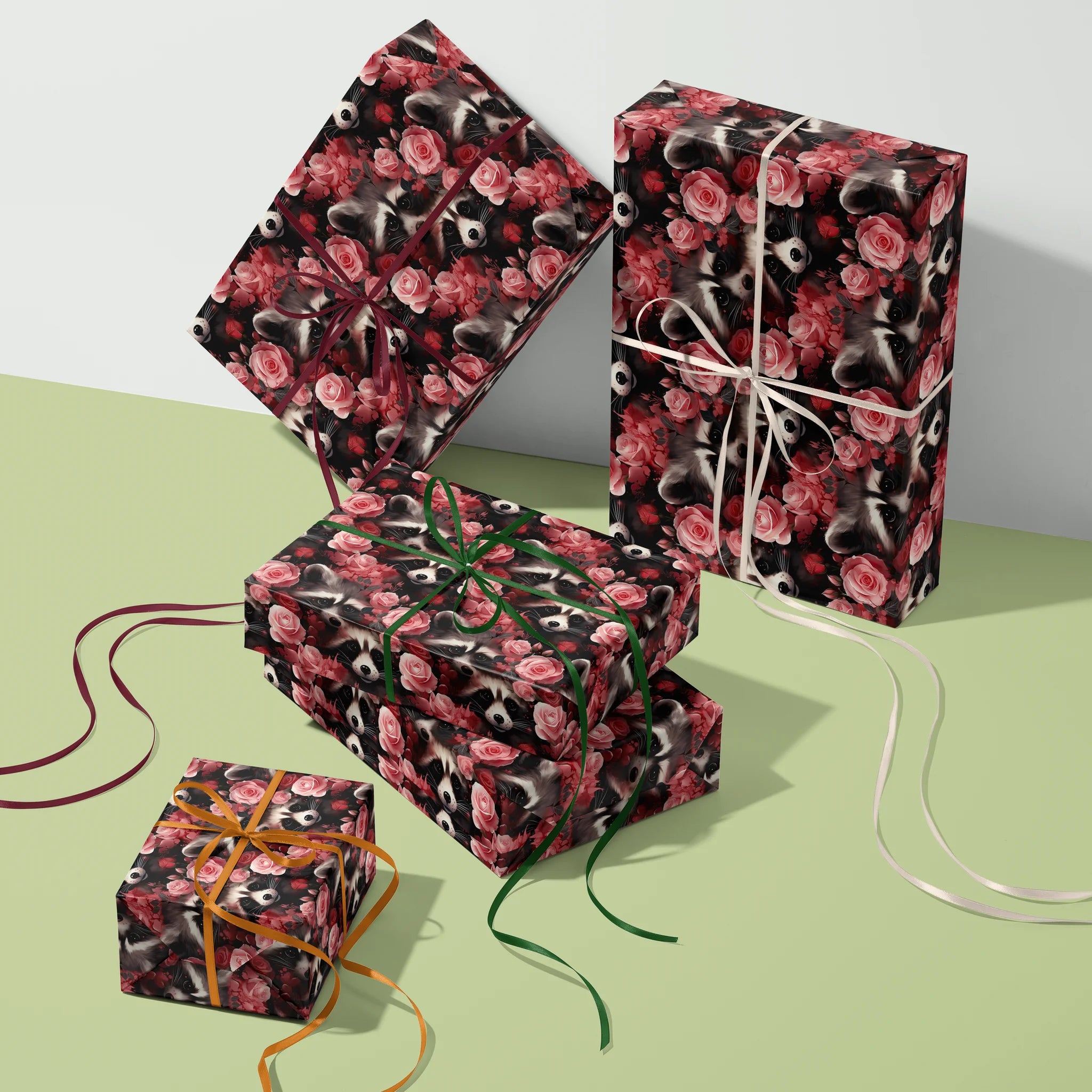 Cute Masked Visitor Gift Wrapping Paper