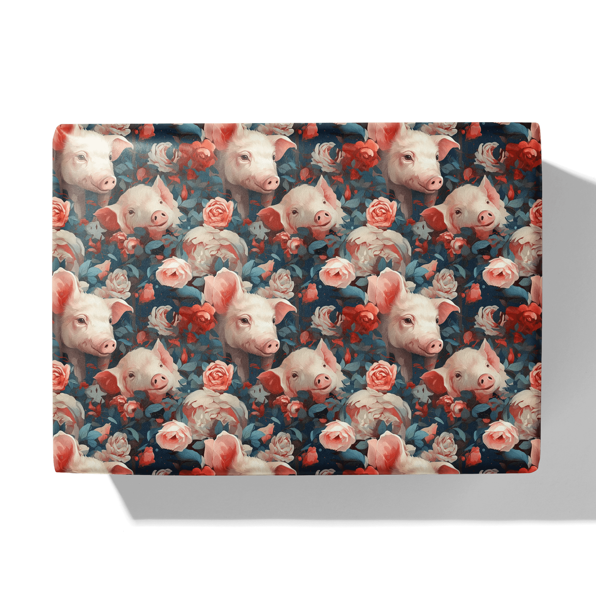Piggy In Petals Gift Wrapping Paper