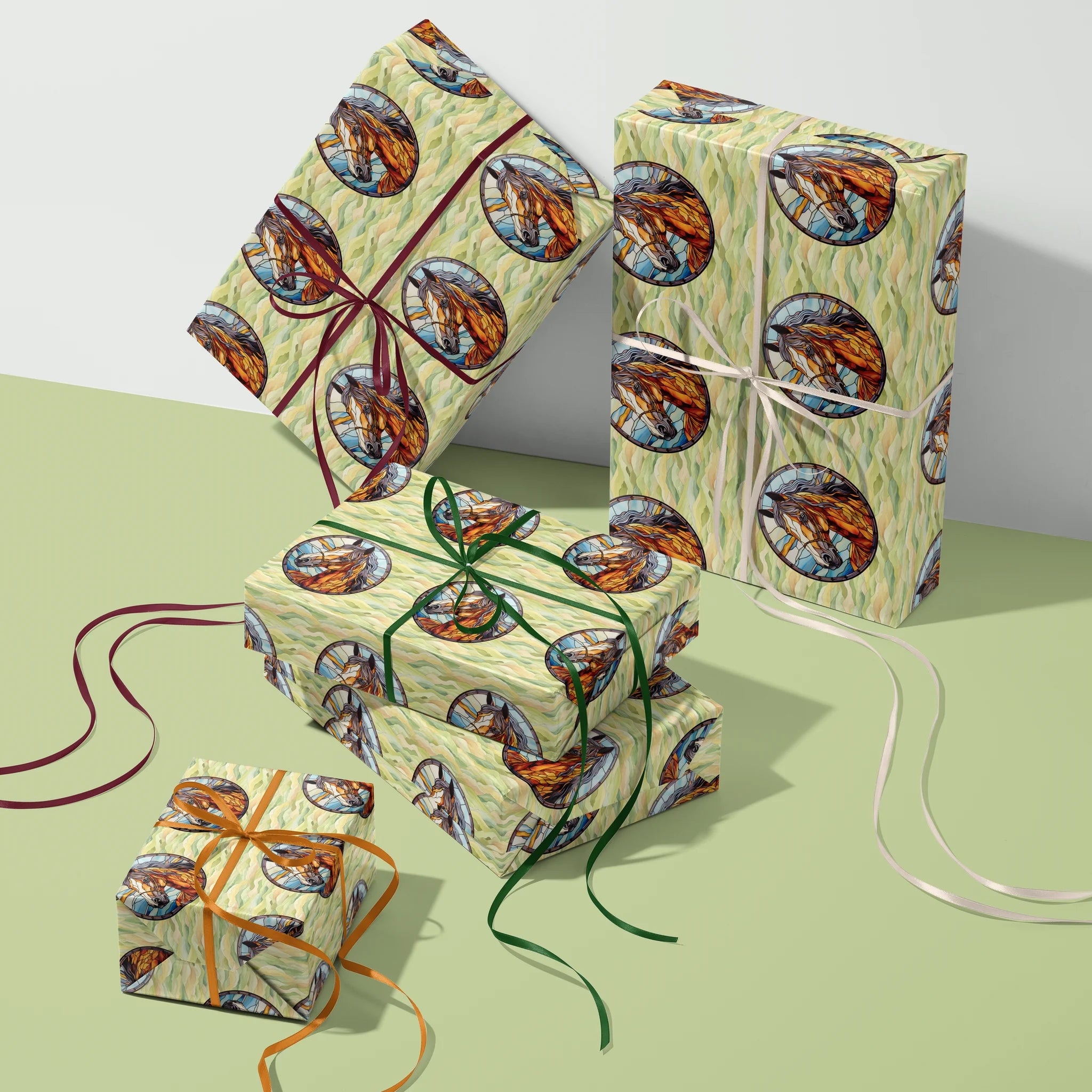 Dynamic Equestrian Beauty Gift Wrapping Paper