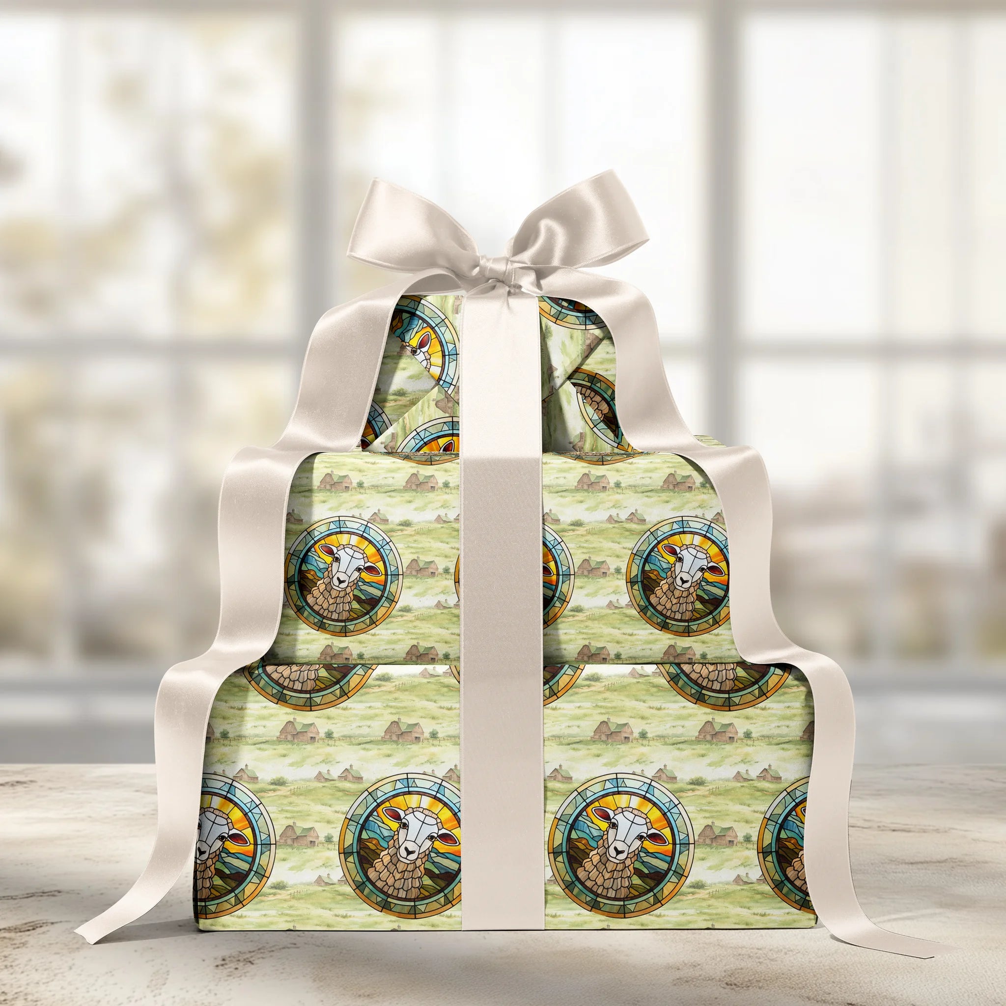 Woolly Countryside Charm Gift Wrapping Paper