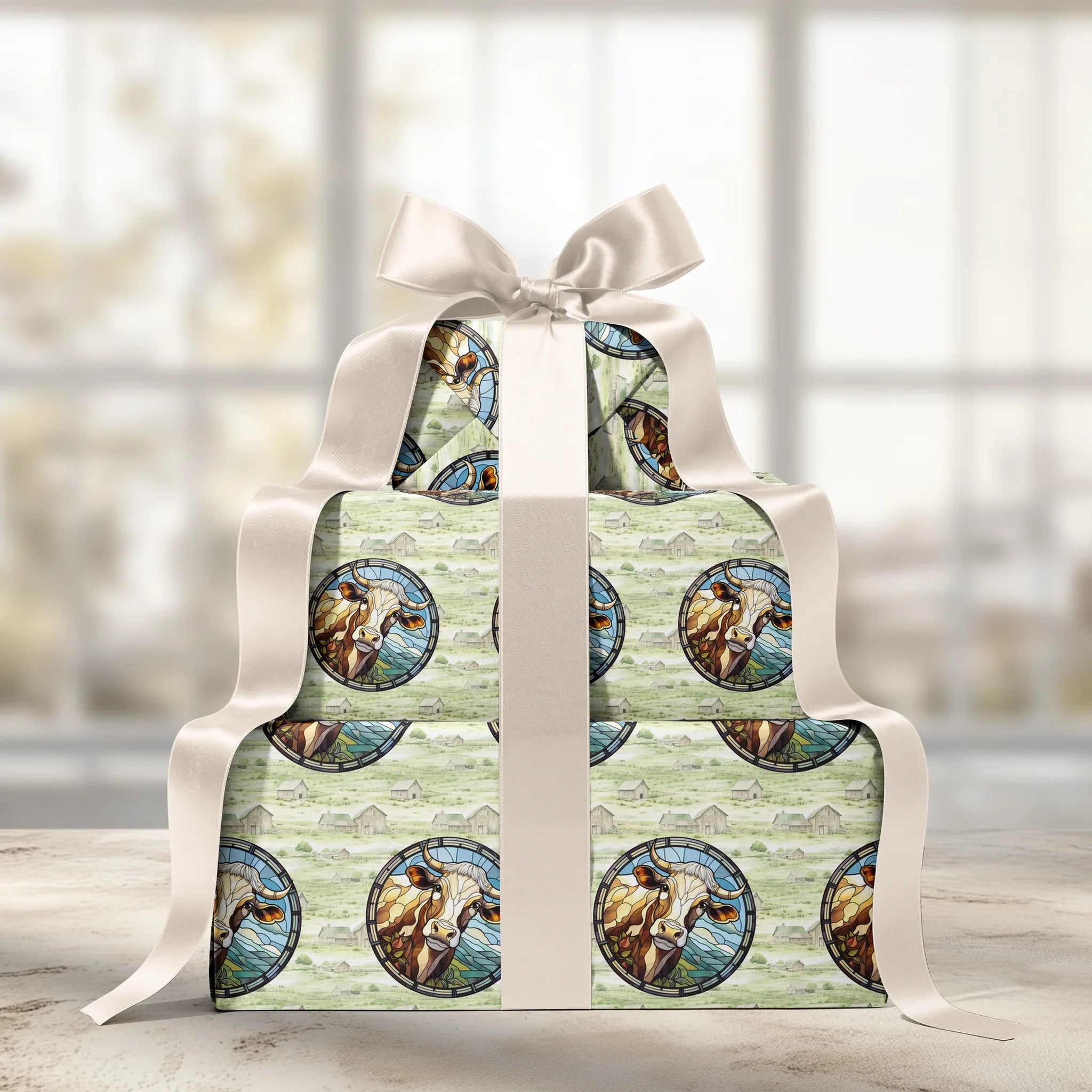 Bovine Countryside Beauty Gift Wrapping Paper
