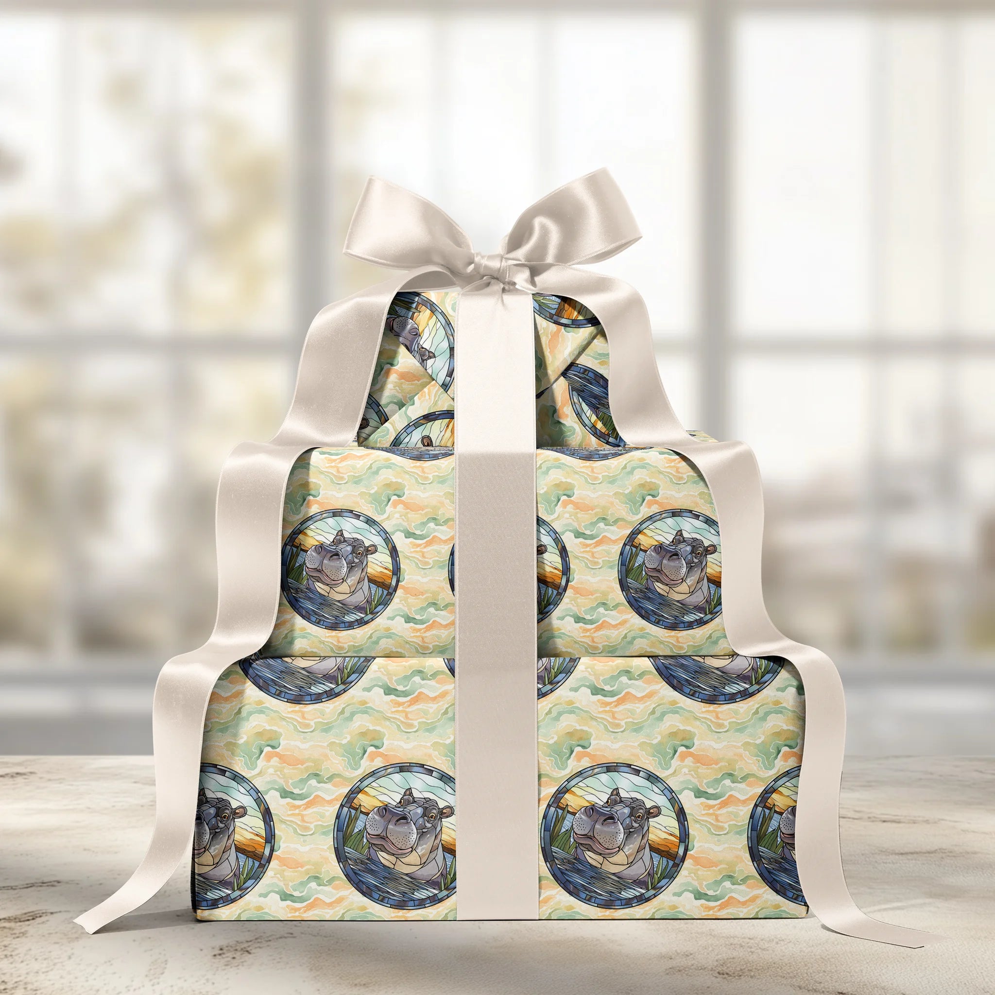 Water-Bound Powerhouse Gift Wrapping Paper