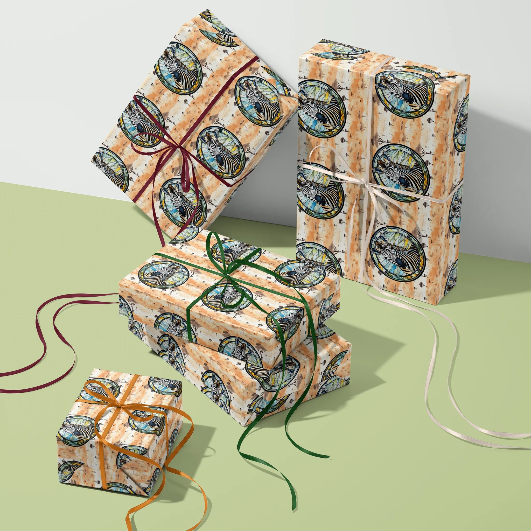 Striped Savanna Beauty Gift Wrapping Paper