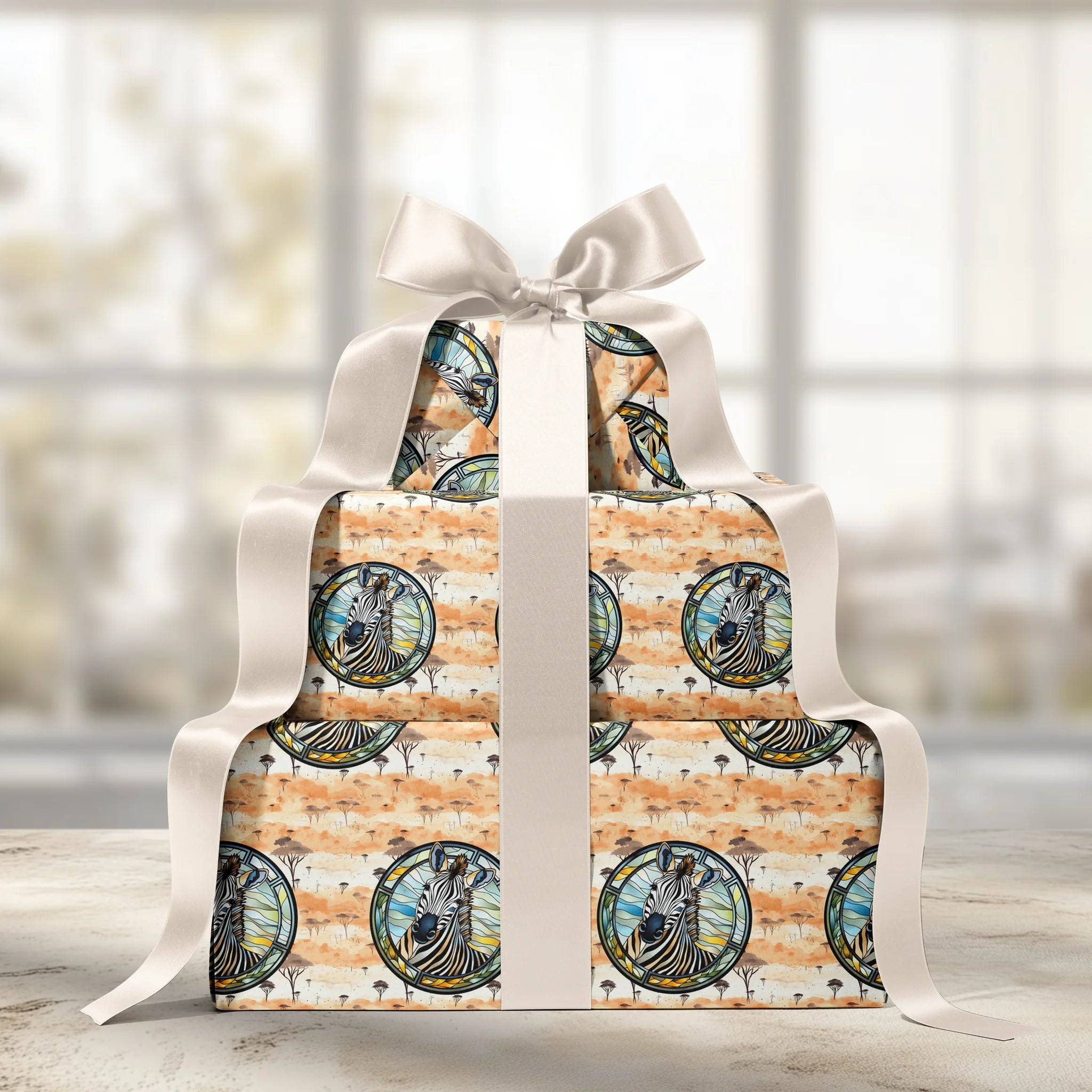 Striped Savanna Beauty Gift Wrapping Paper