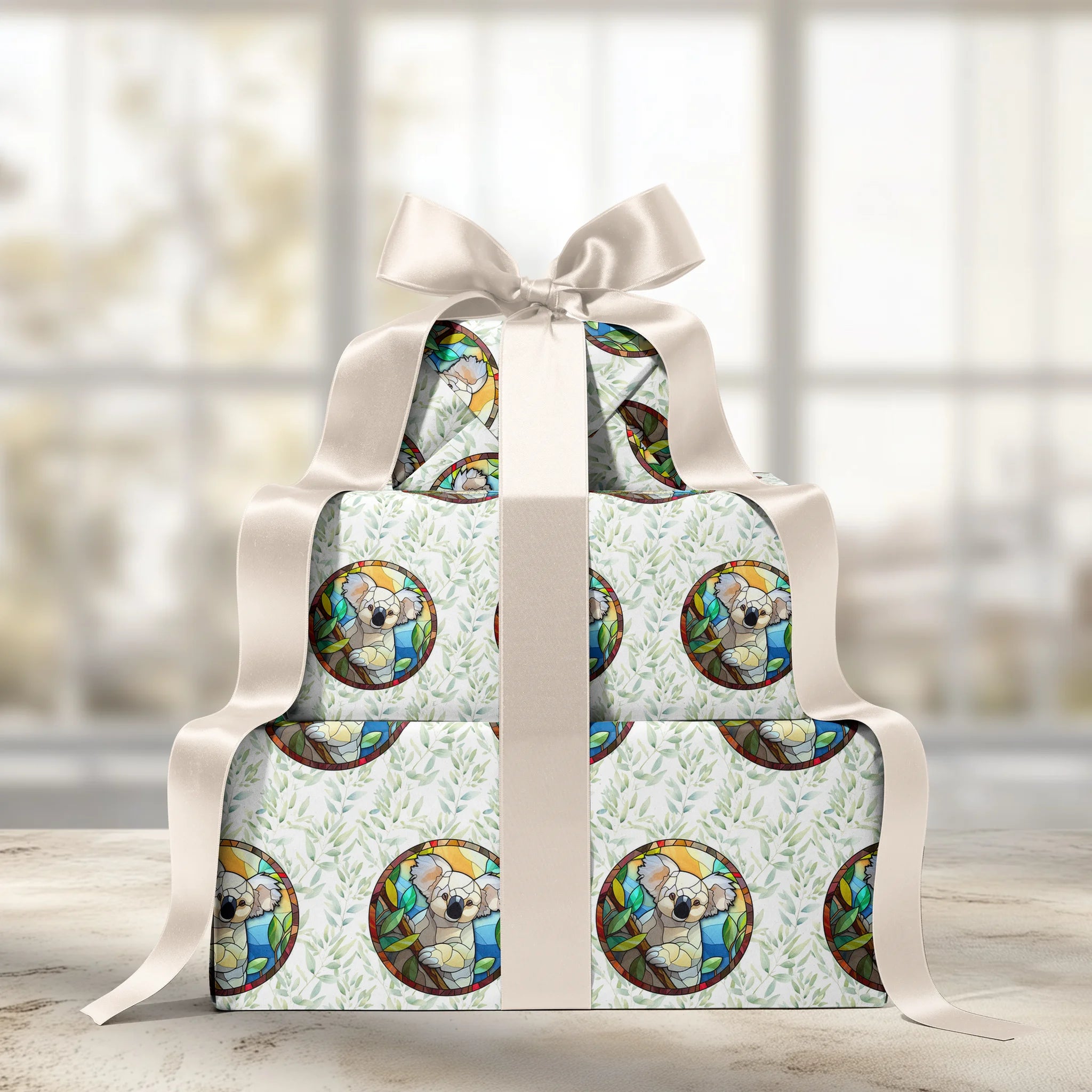 Peaceful Eucalyptus Hug Gift Wrapping Paper