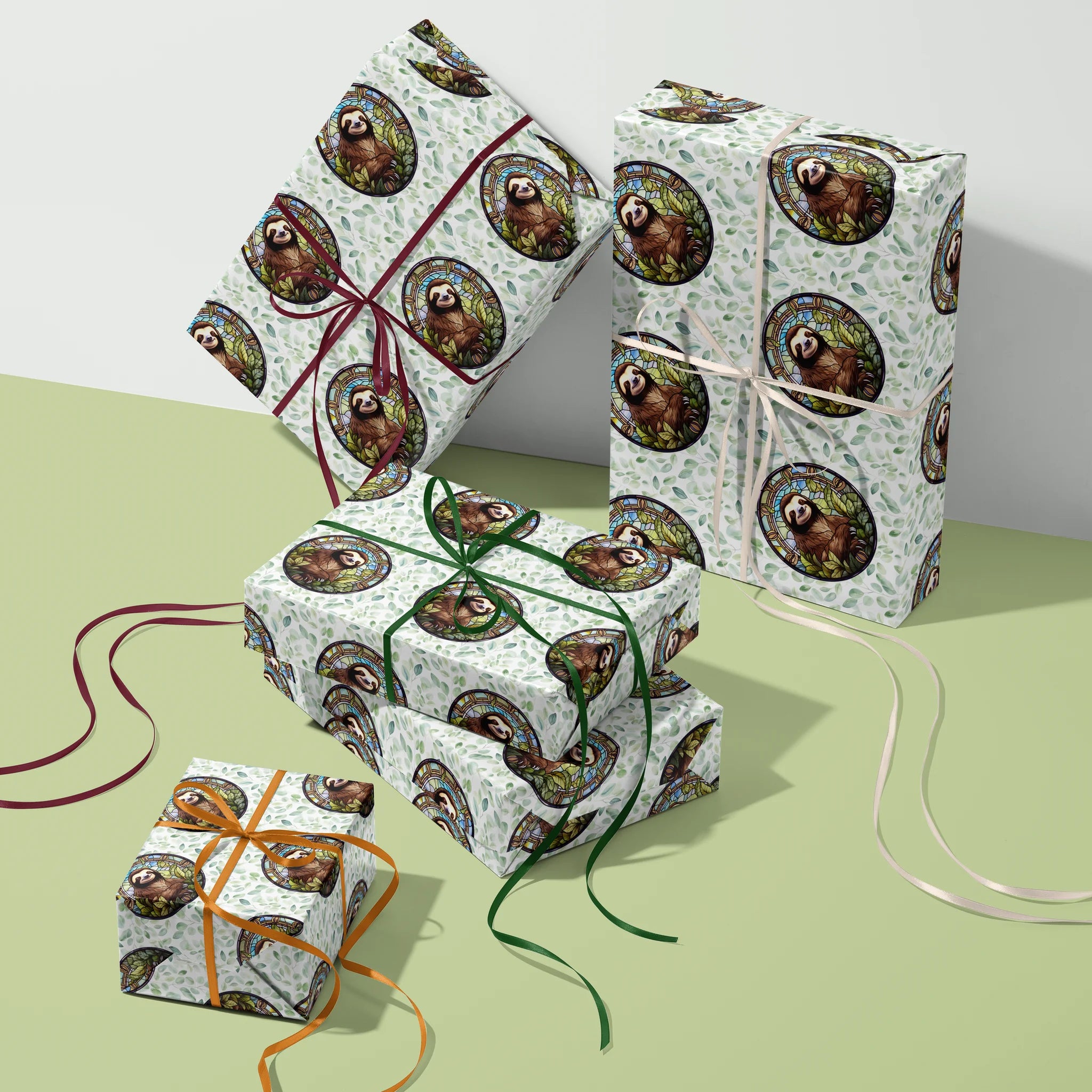 Relaxed Leafy Embrace Gift Wrapping Paper