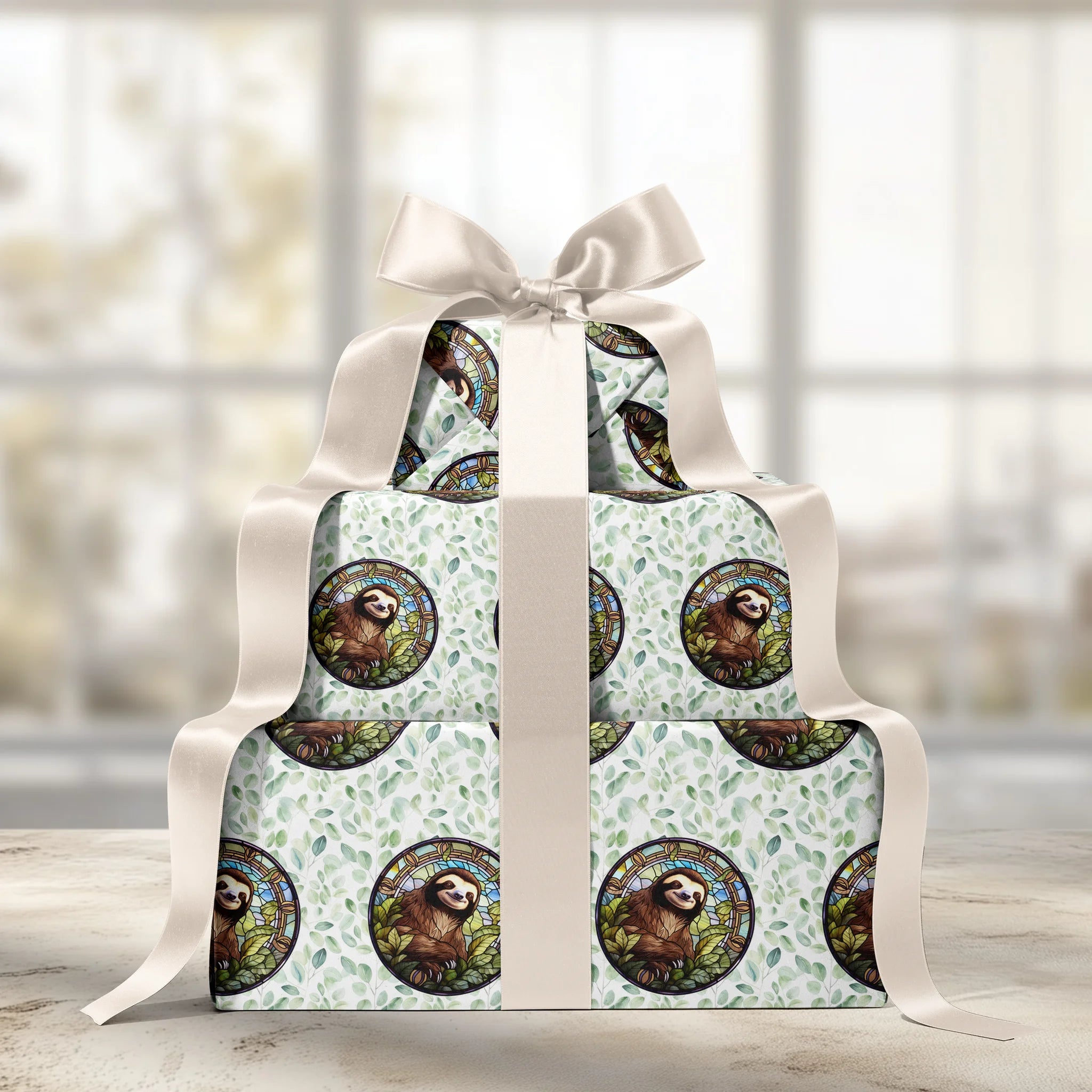 Relaxed Leafy Embrace Gift Wrapping Paper