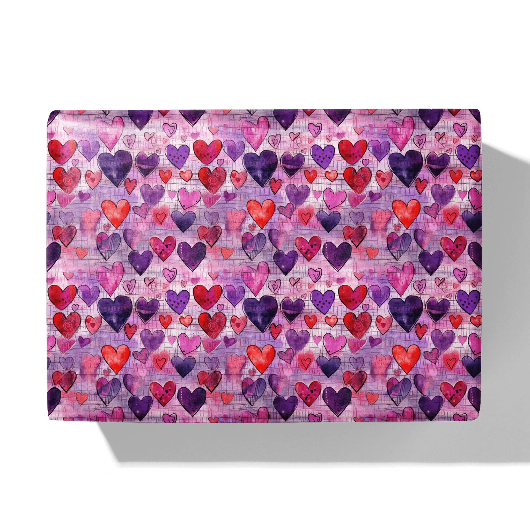 Purple Hearts Rock Gift Wrapping Paper