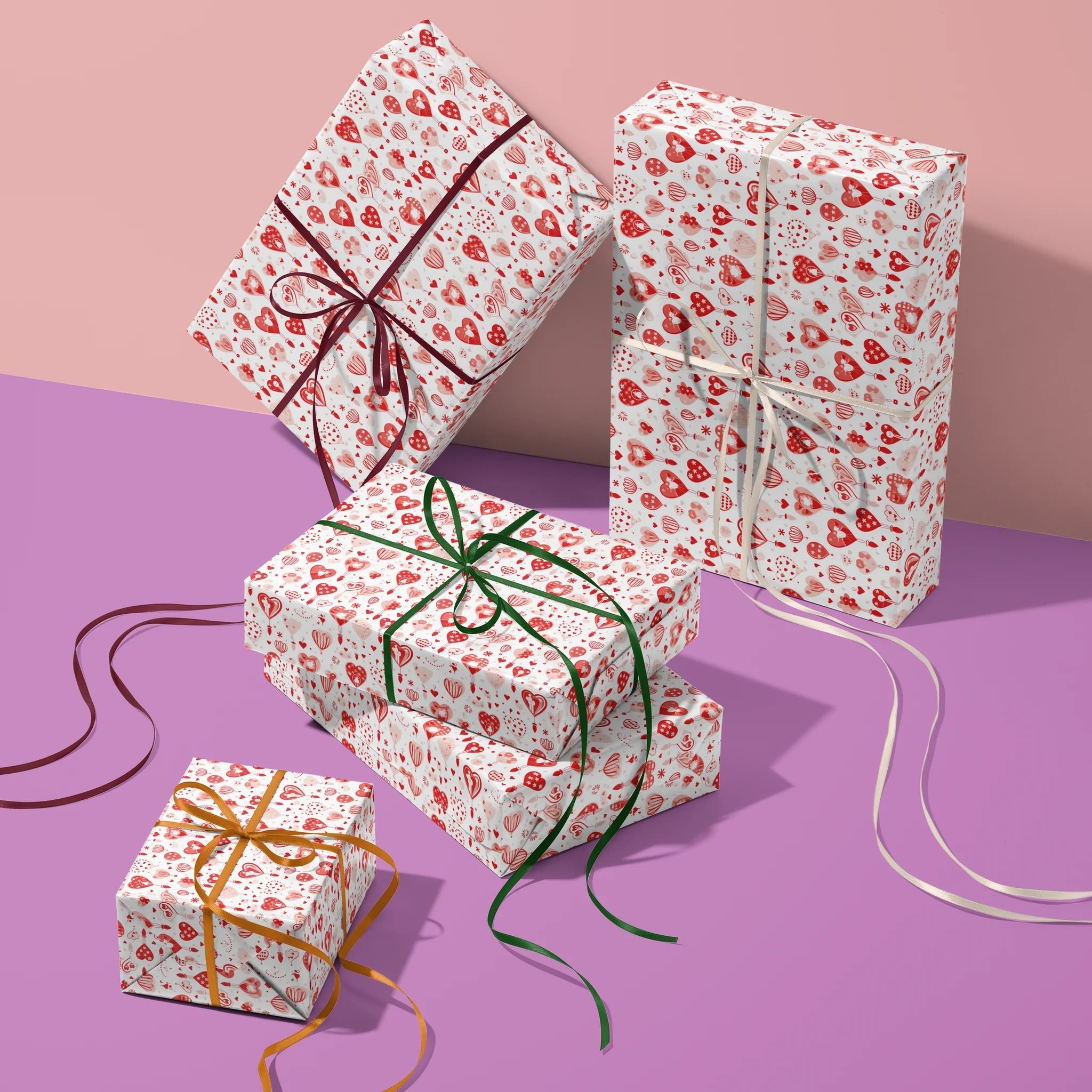 So Many Red Hearts Gift Wrapping Paper