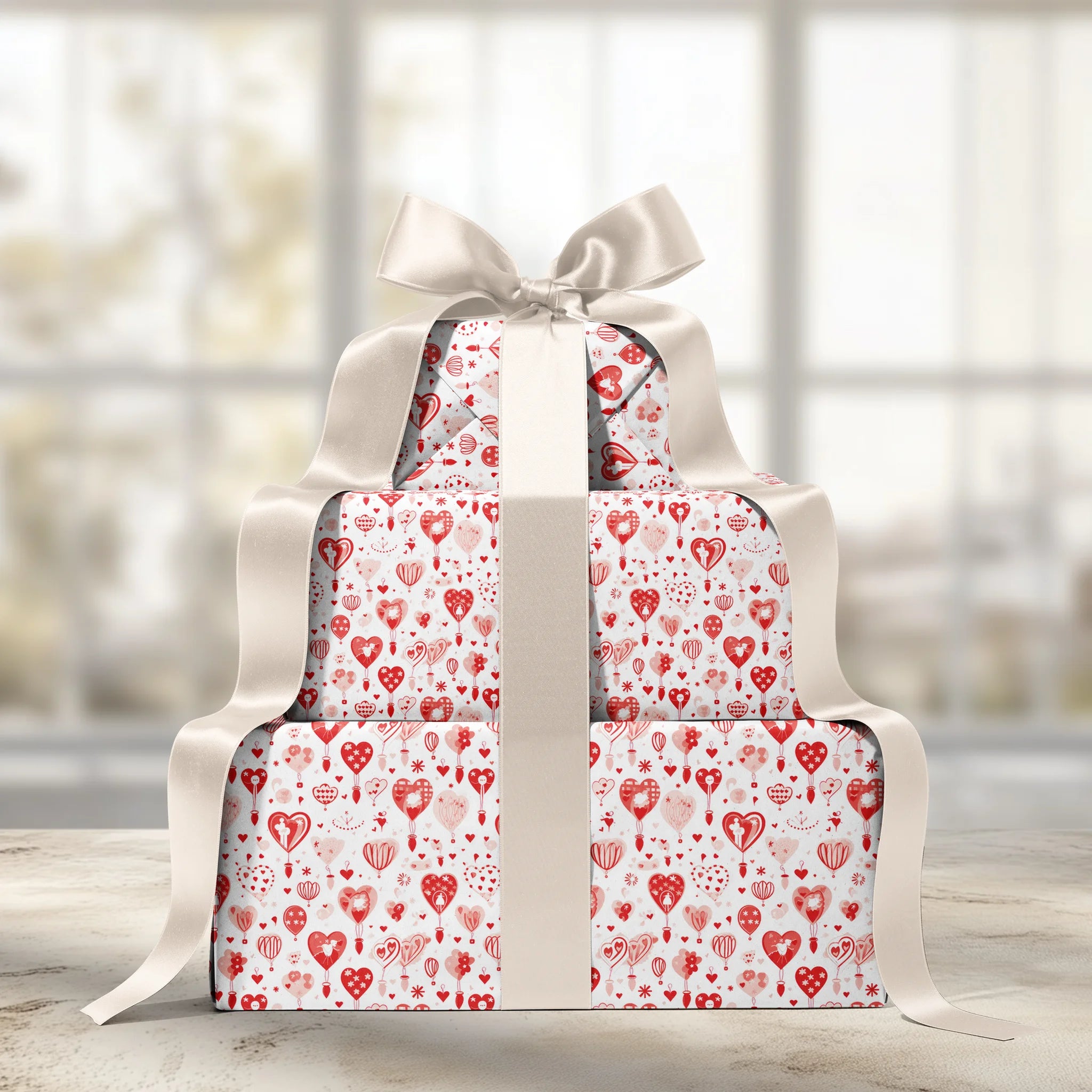 So Many Red Hearts Gift Wrapping Paper