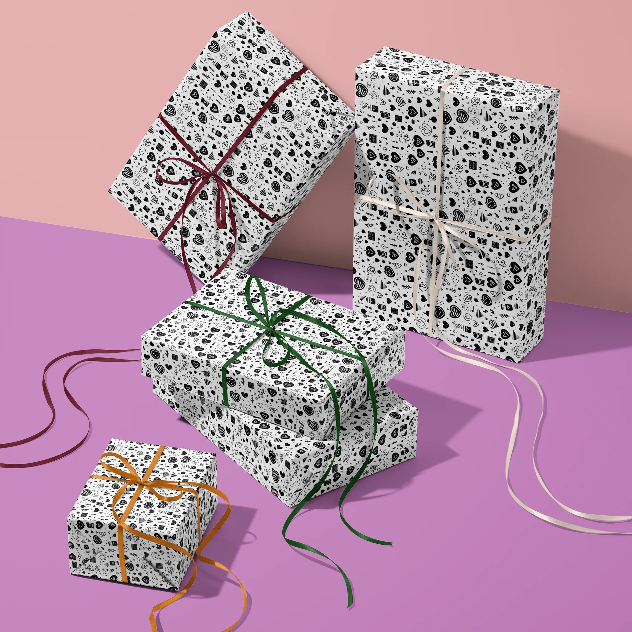 Sketchy Love Vibes Gift Wrapping Paper