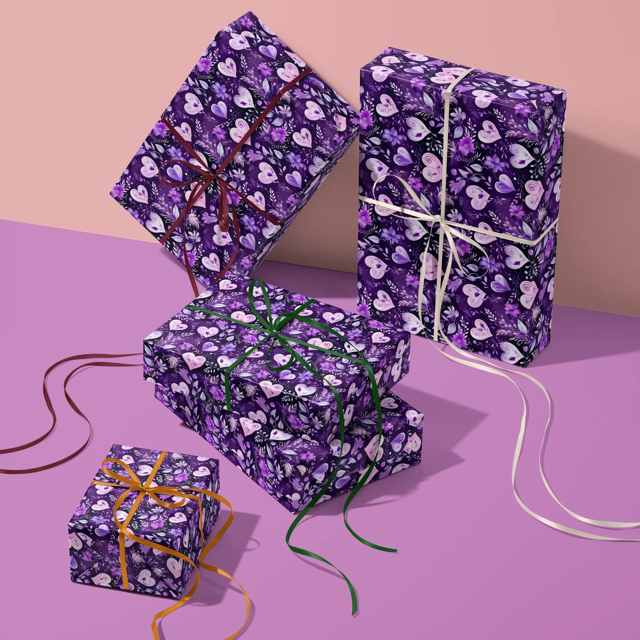 Purple Love Magic Gift Wrapping Paper