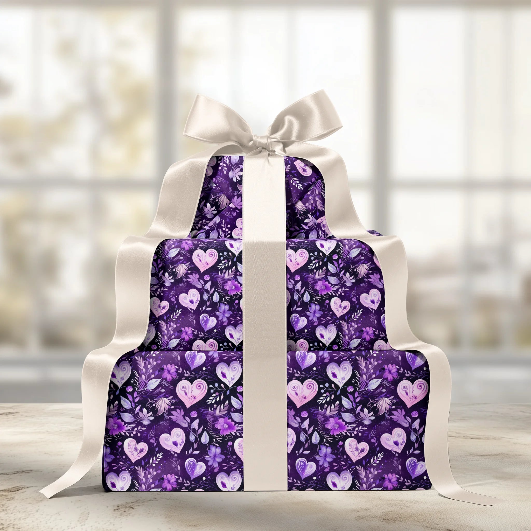 Purple Love Magic Gift Wrapping Paper