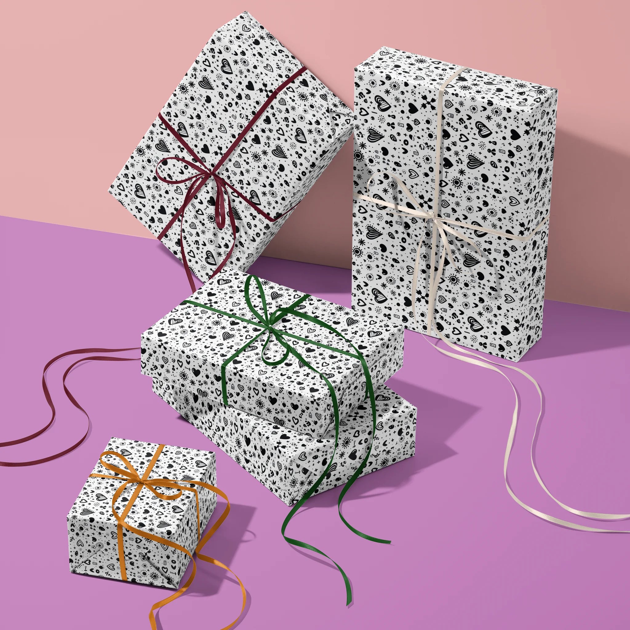 Simple Love Dots Gift Wrapping Paper