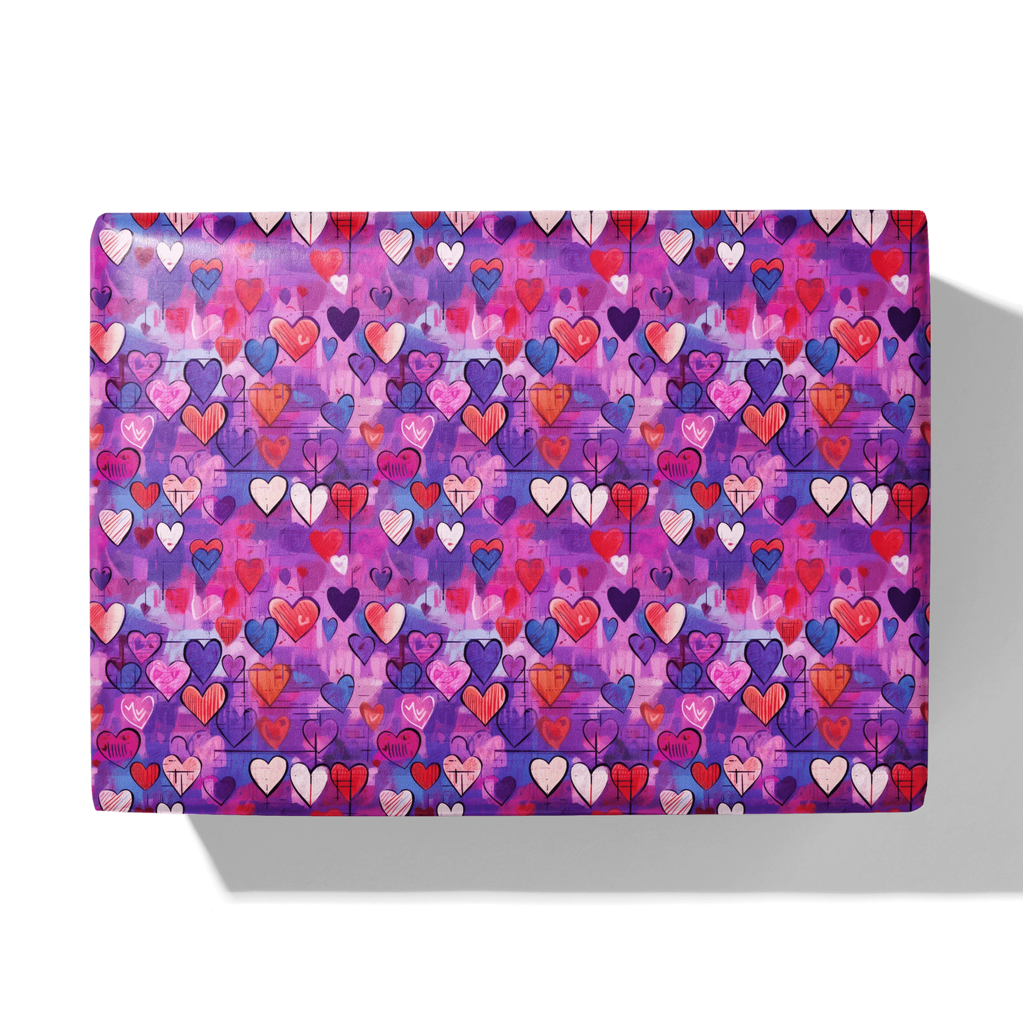 Colorful Heart Rain Gift Wrapping Paper