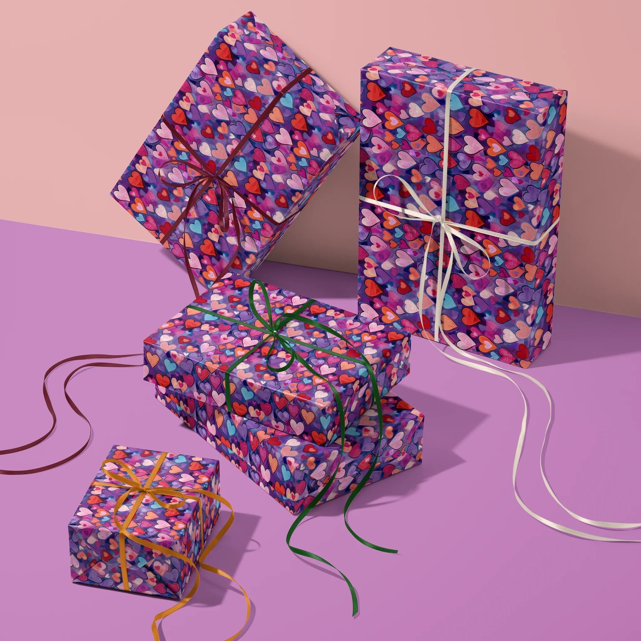 Hearts Are So Bright Gift Wrapping Paper