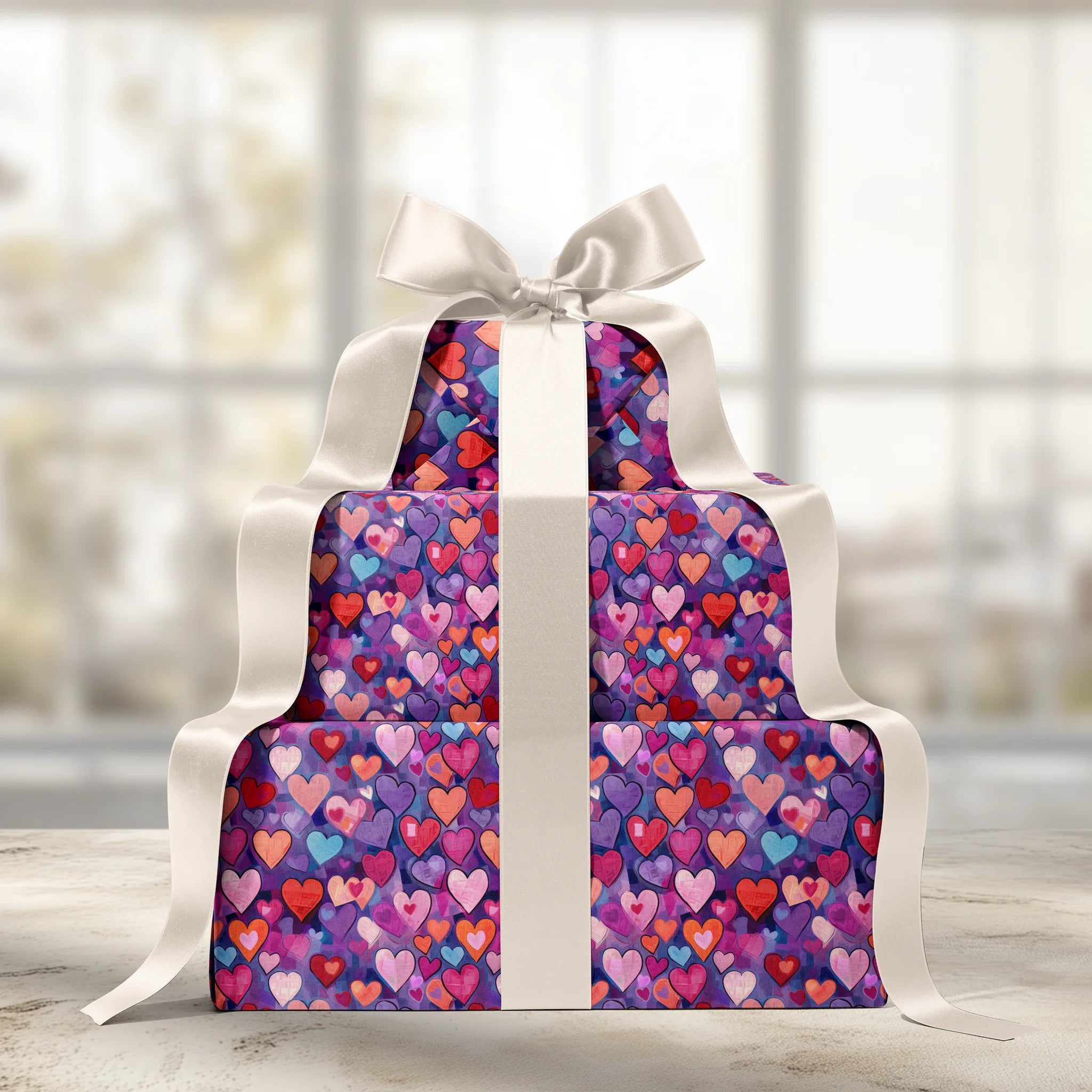 Hearts Are So Bright Gift Wrapping Paper
